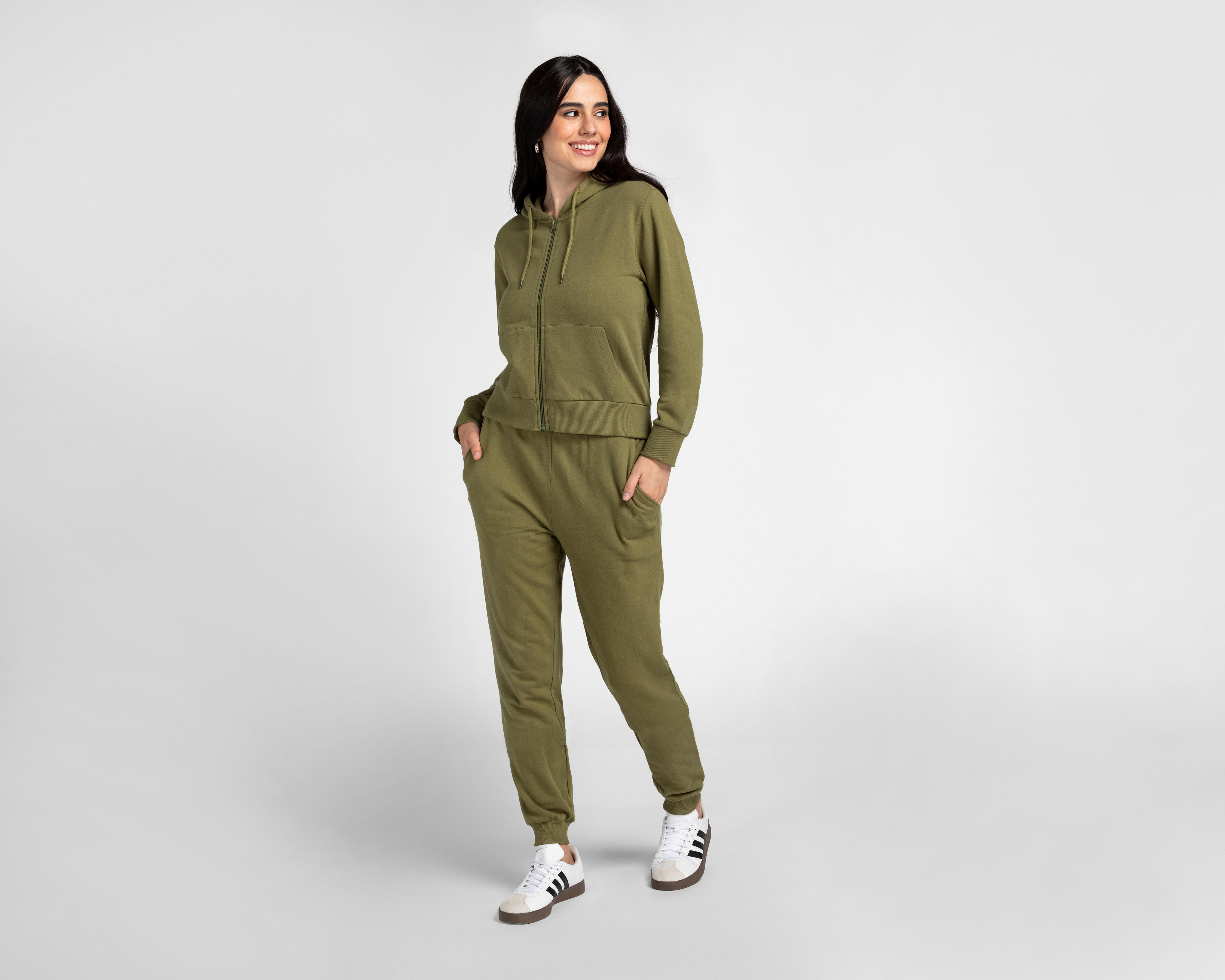Foto 2 pulgar | Pants y Chamarra Verde Refill para Mujer