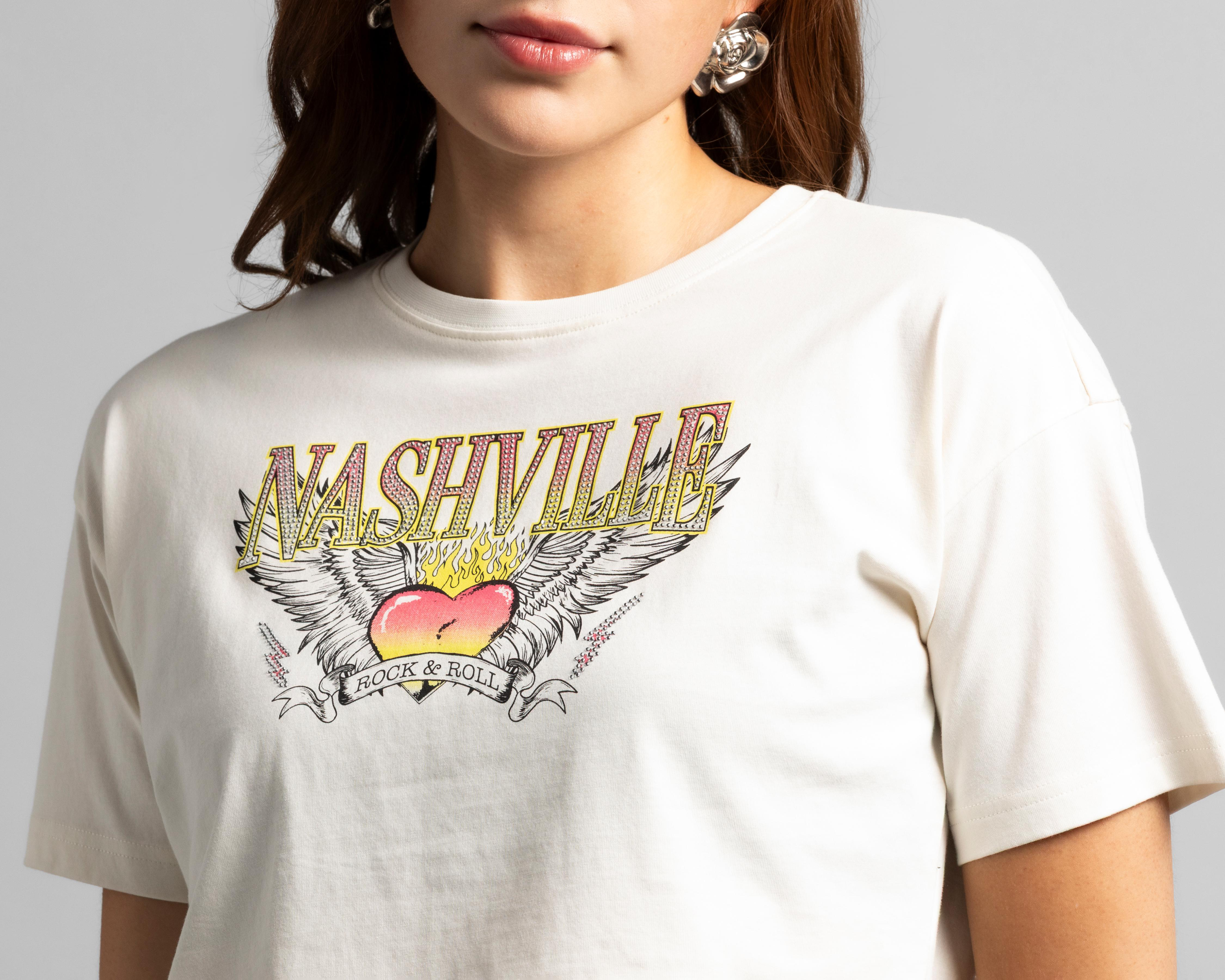 Foto 4 | Playera Strona Manga Corta para Mujer