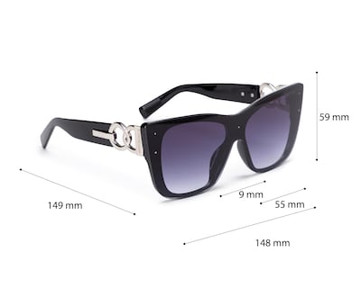 Foto 5 | Lentes de Sol para Mujer Bebe Cat Eye Negro