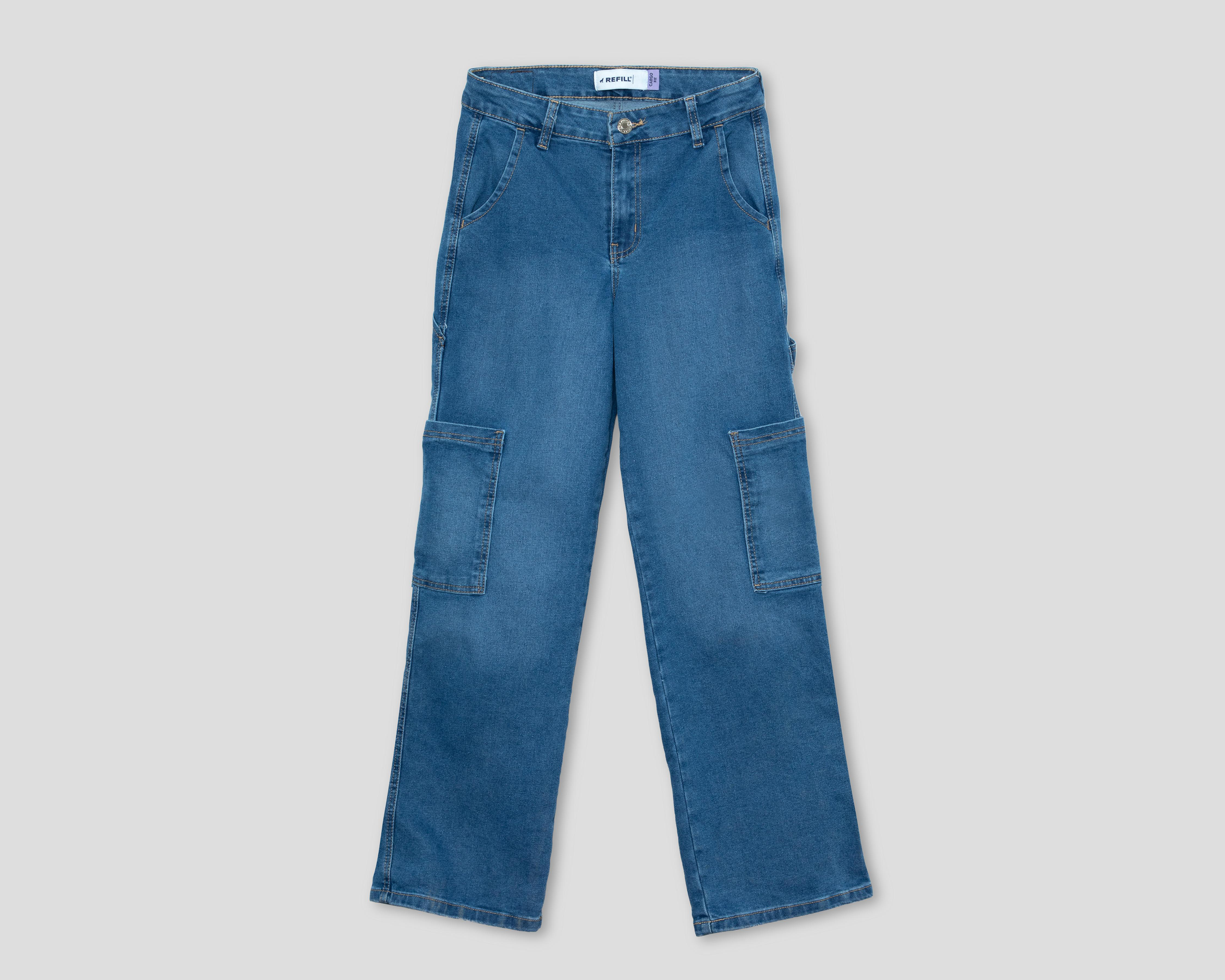 Foto 2 pulgar | Jeans Cargo Refill para Mujer