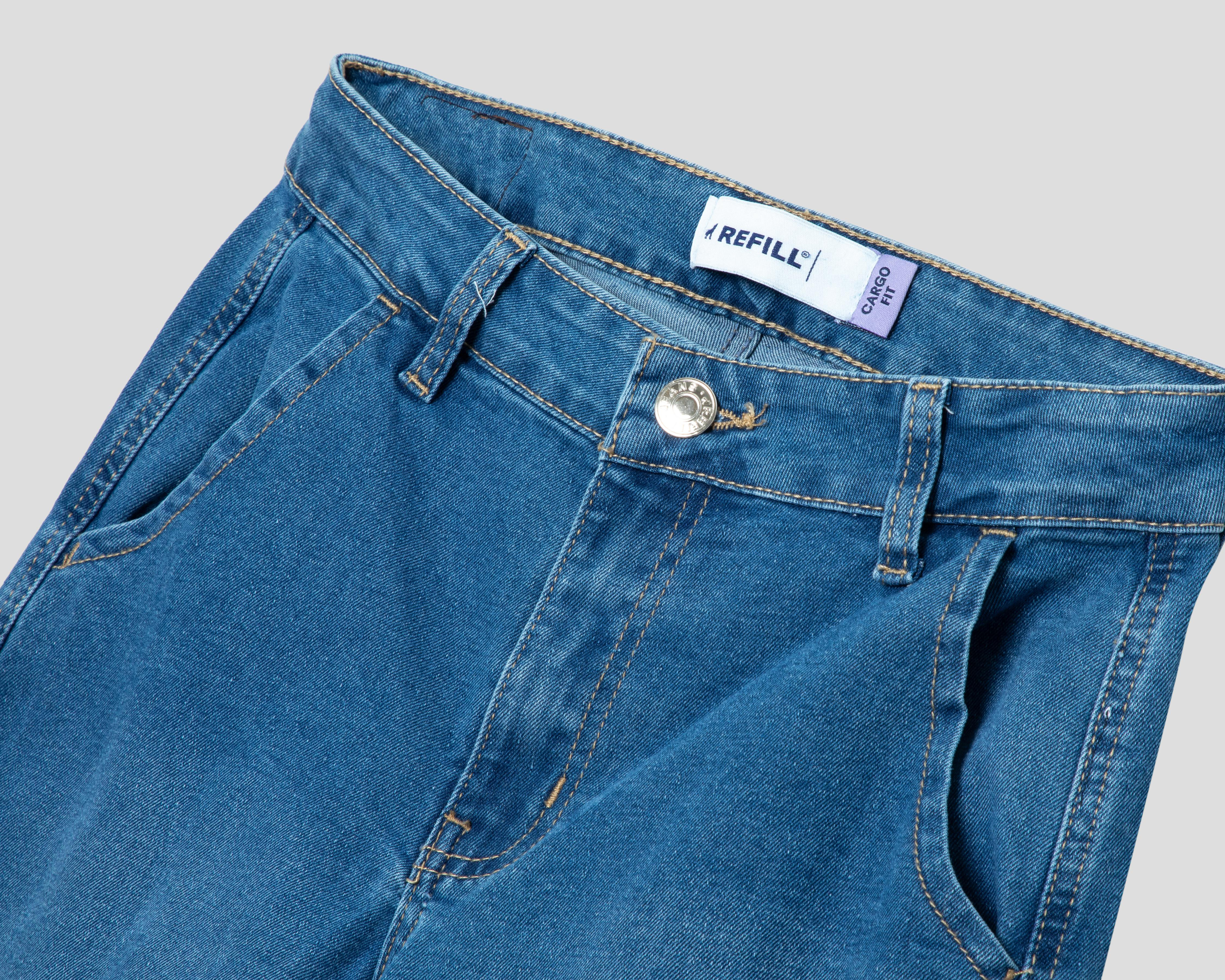 Foto 4 pulgar | Jeans Cargo Refill para Mujer