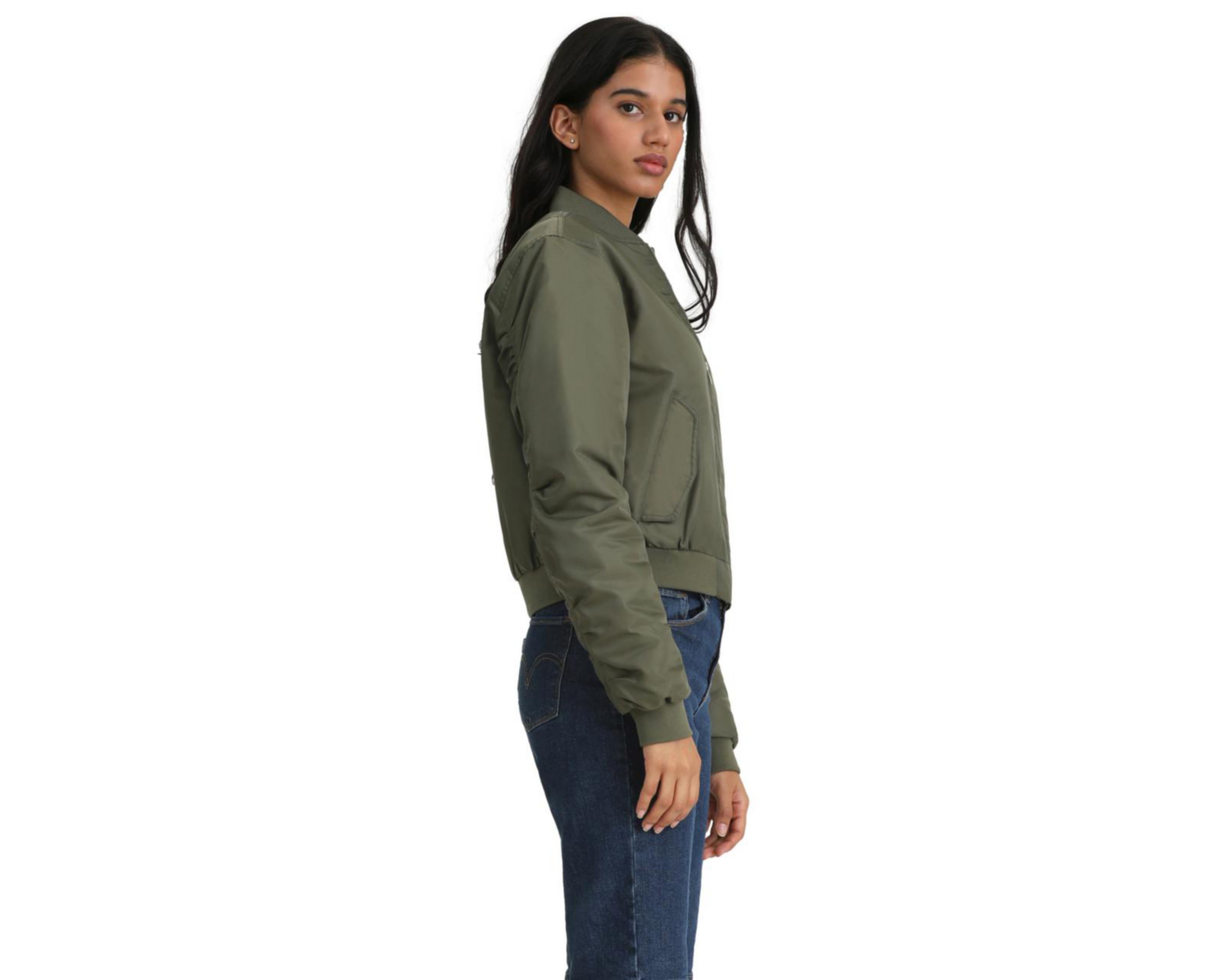 Foto 6 pulgar | Chamarra Verde Levi's para Mujer