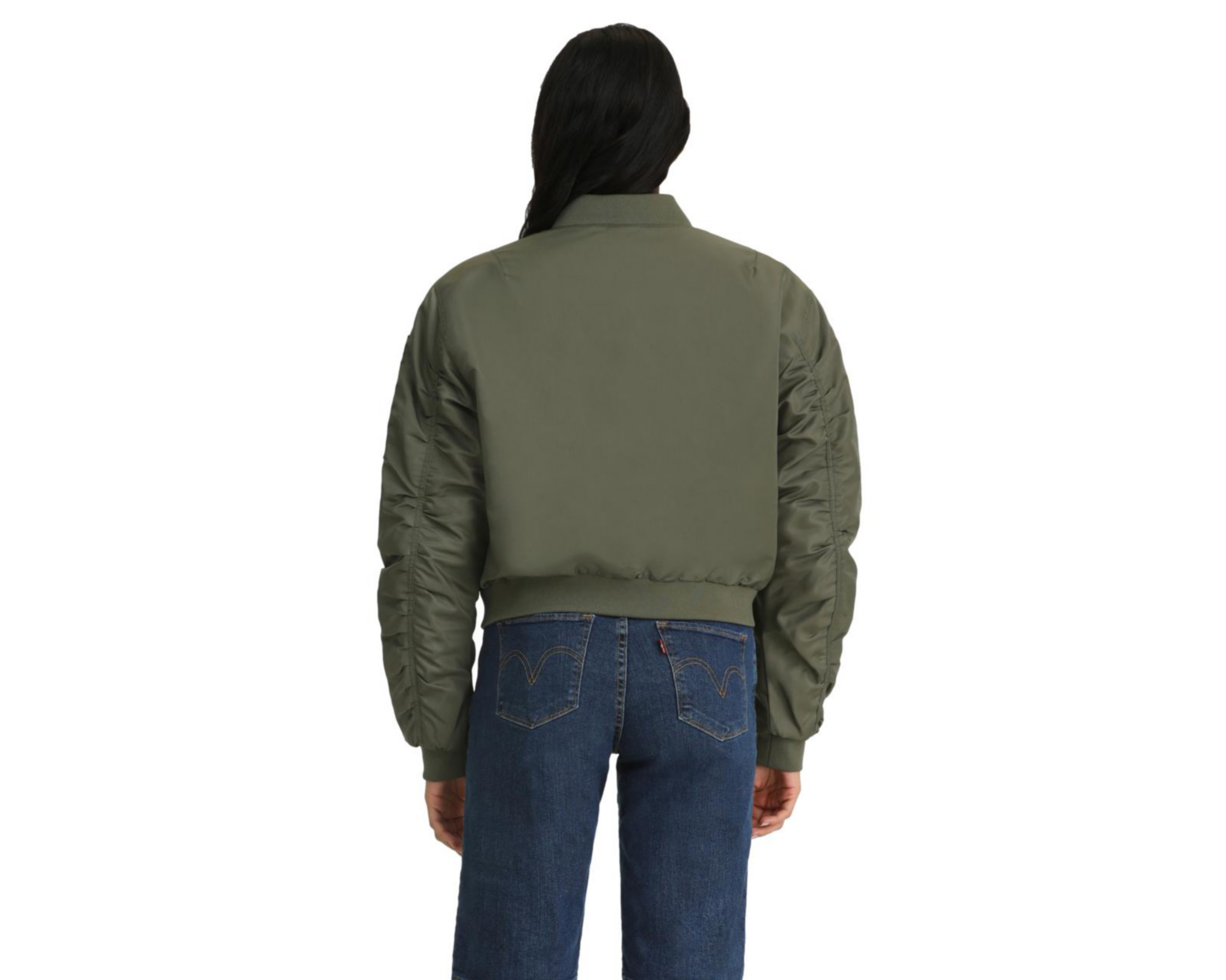Foto 7 pulgar | Chamarra Verde Levi's para Mujer