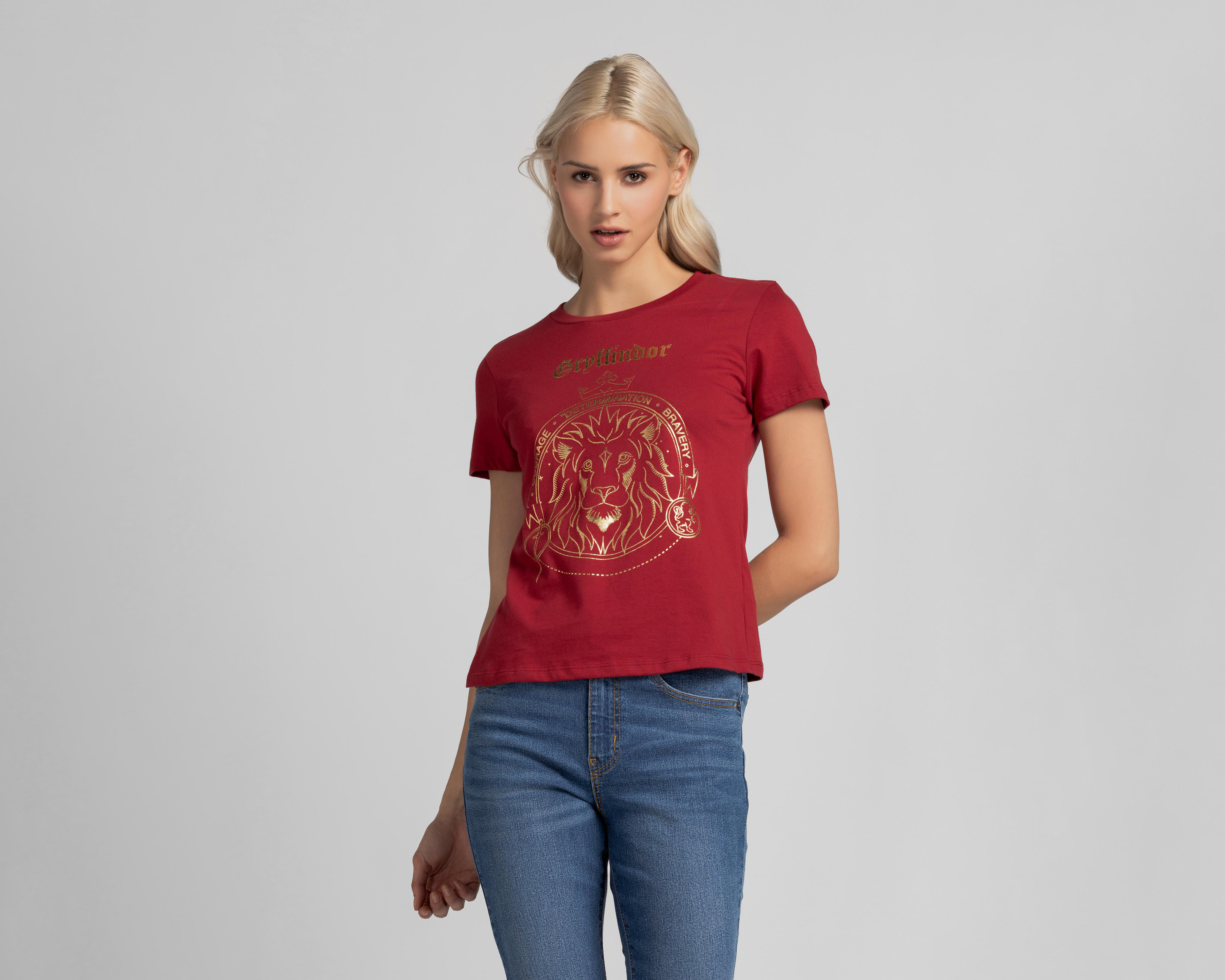 Foto 2 pulgar | Playera Harry Potter Manga Corta para Mujer