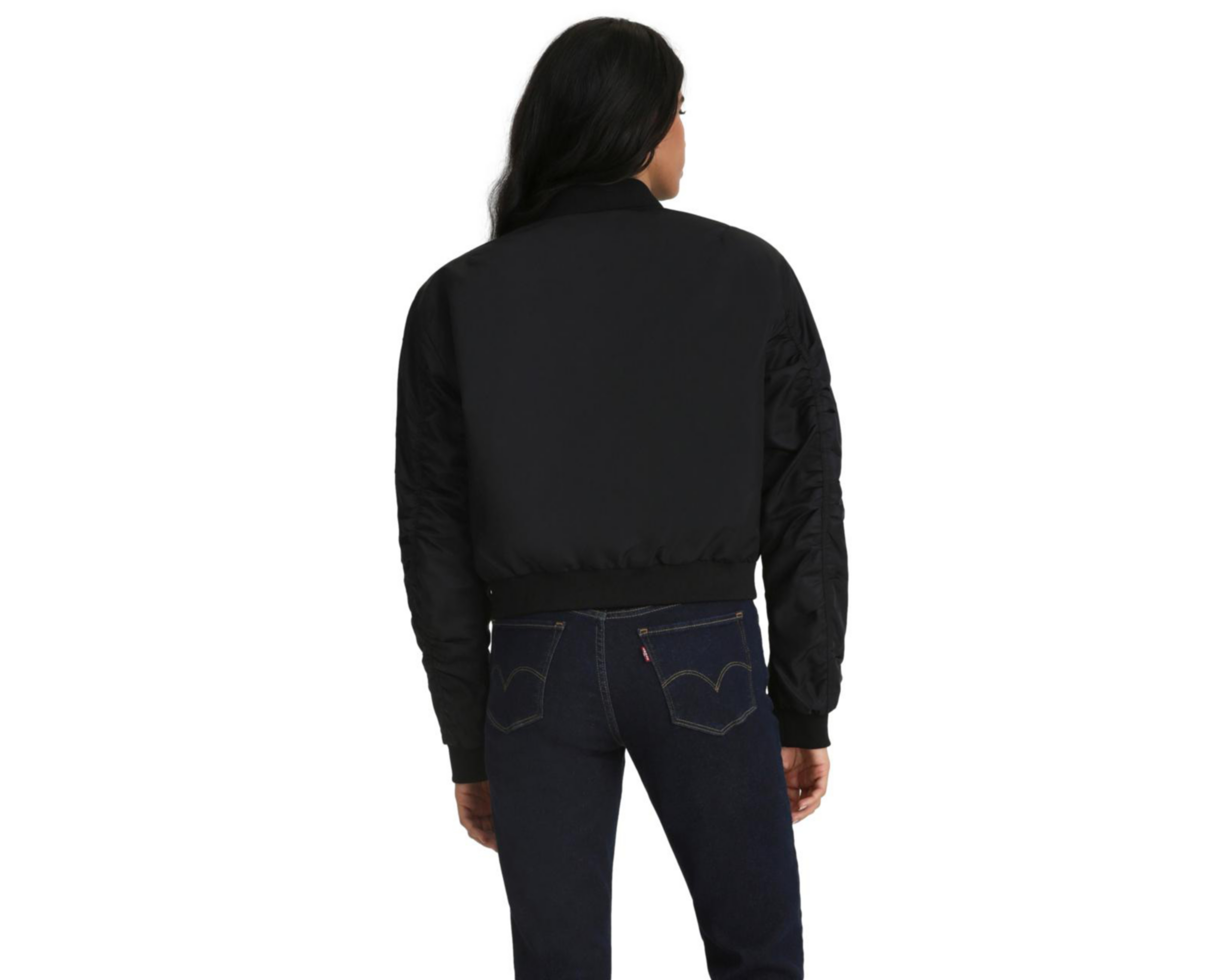 Foto 7 pulgar | Chamarra Negra Levi's para Mujer