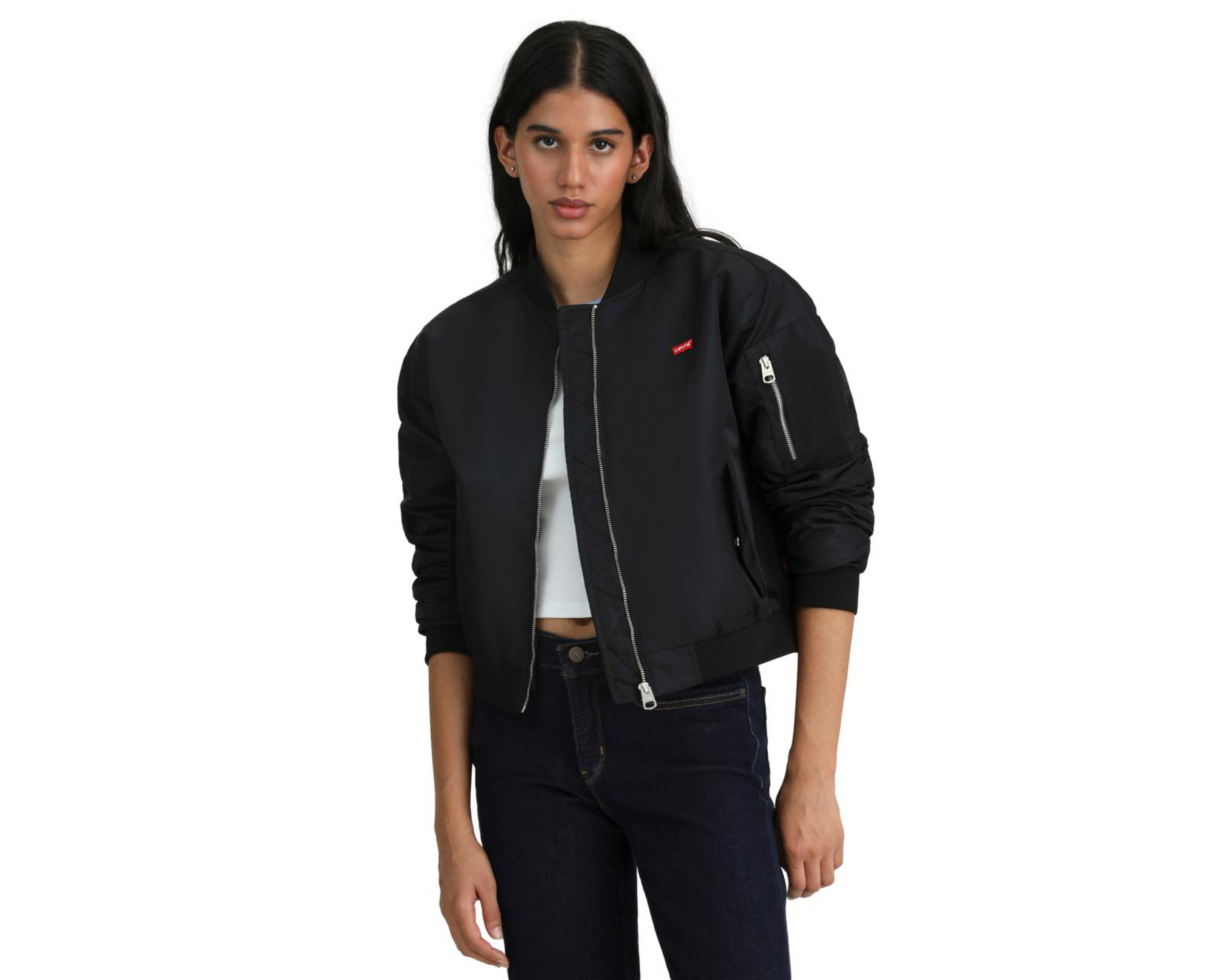 Foto 7 | Chamarra Negra Levi's para Mujer