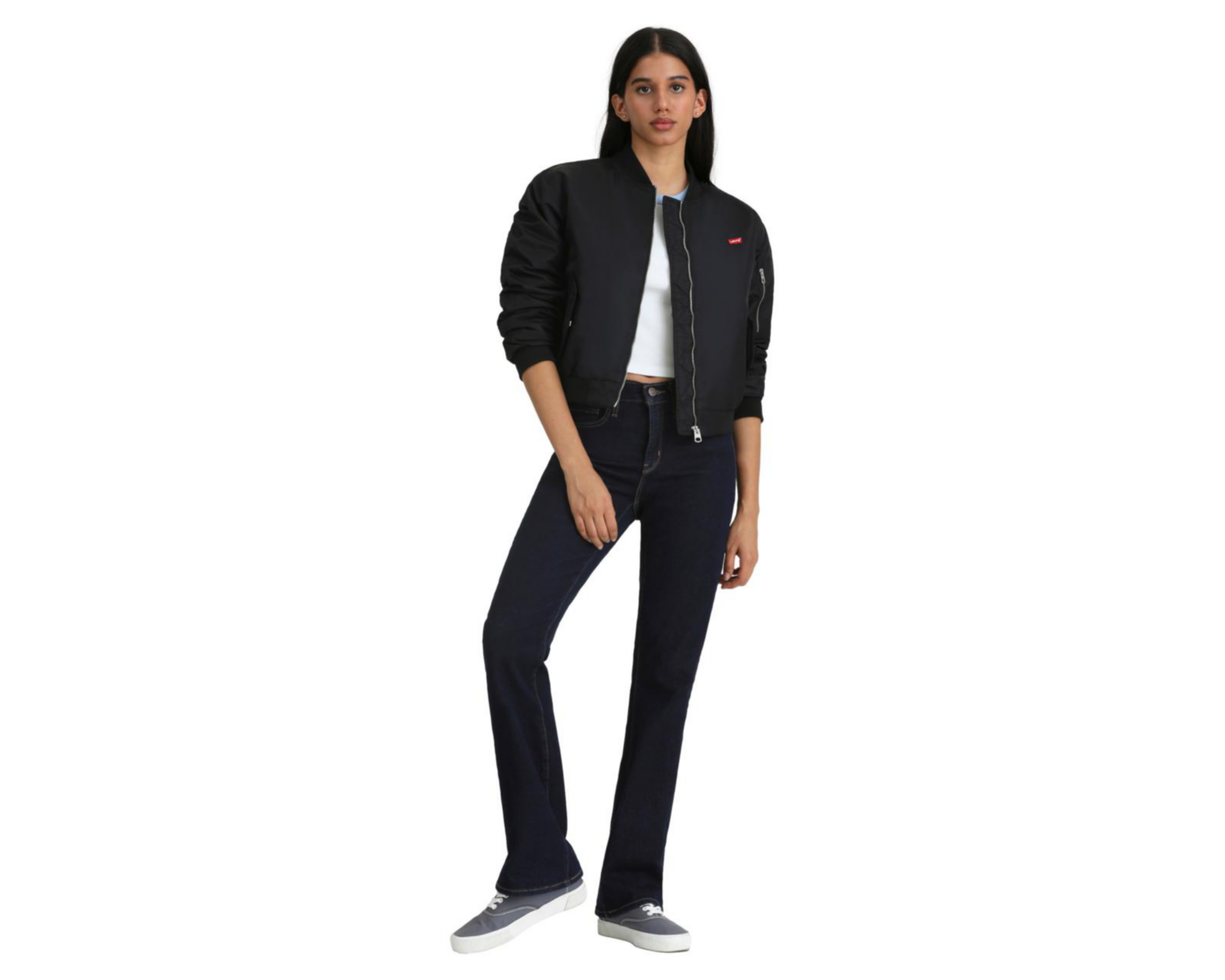 Foto 9 pulgar | Chamarra Negra Levi's para Mujer