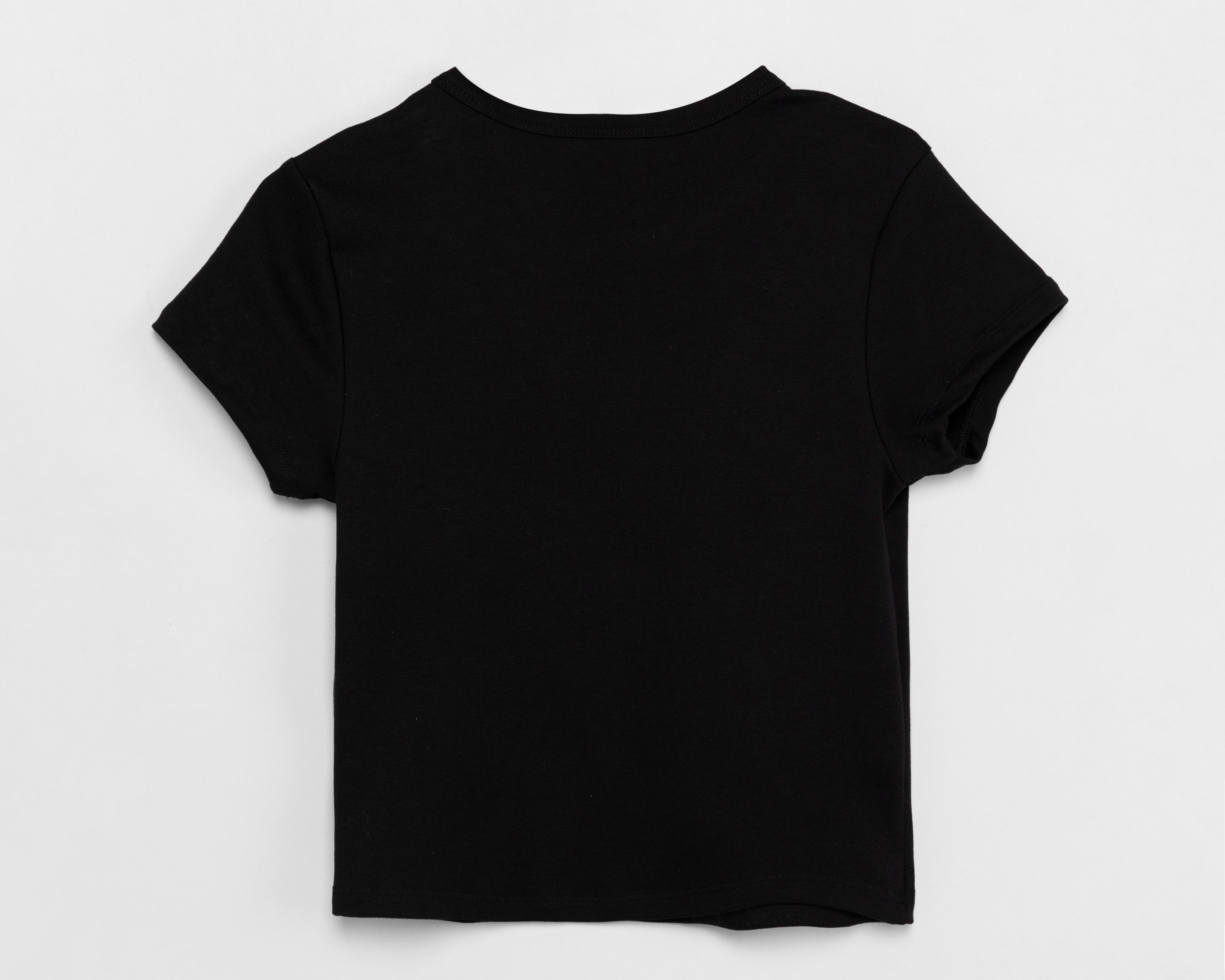 Foto 3 pulgar | Playera Sakura Negra Juvenil