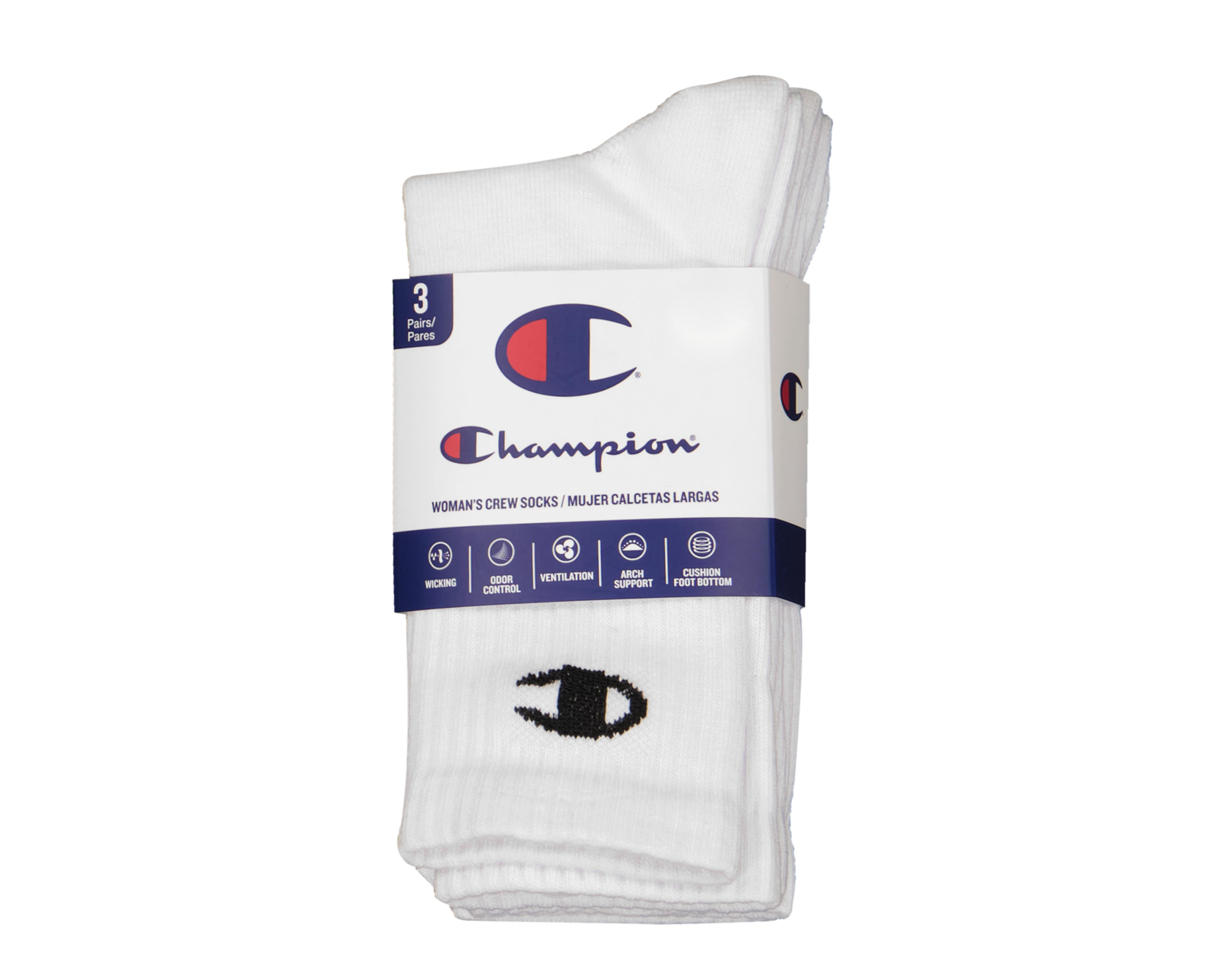 Foto 4 pulgar | Calcetas Largas Deportivas Champion para Mujer 3 Pares