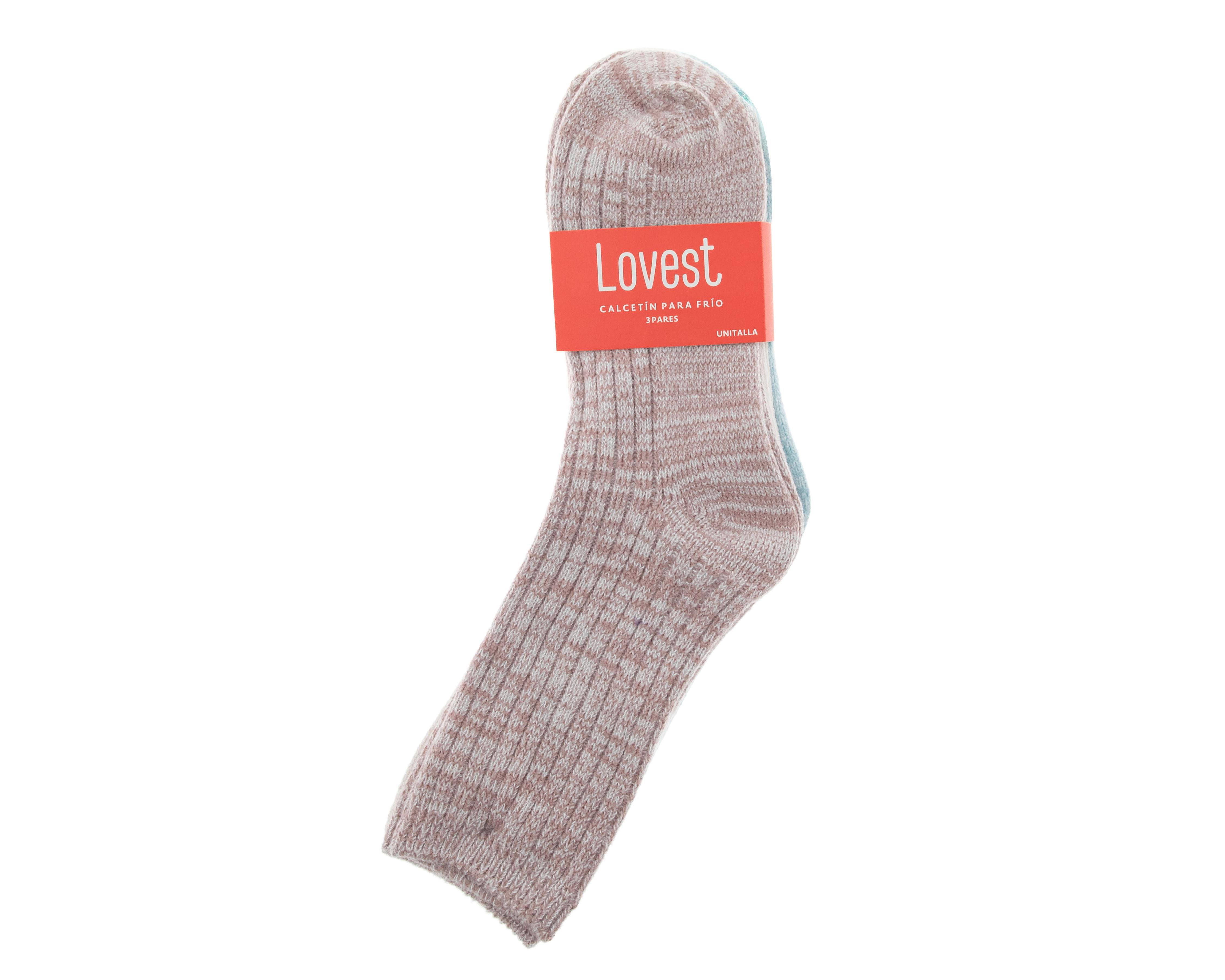 Foto 4 pulgar | Calcetas Largas Lovest para Mujer 3 Pares