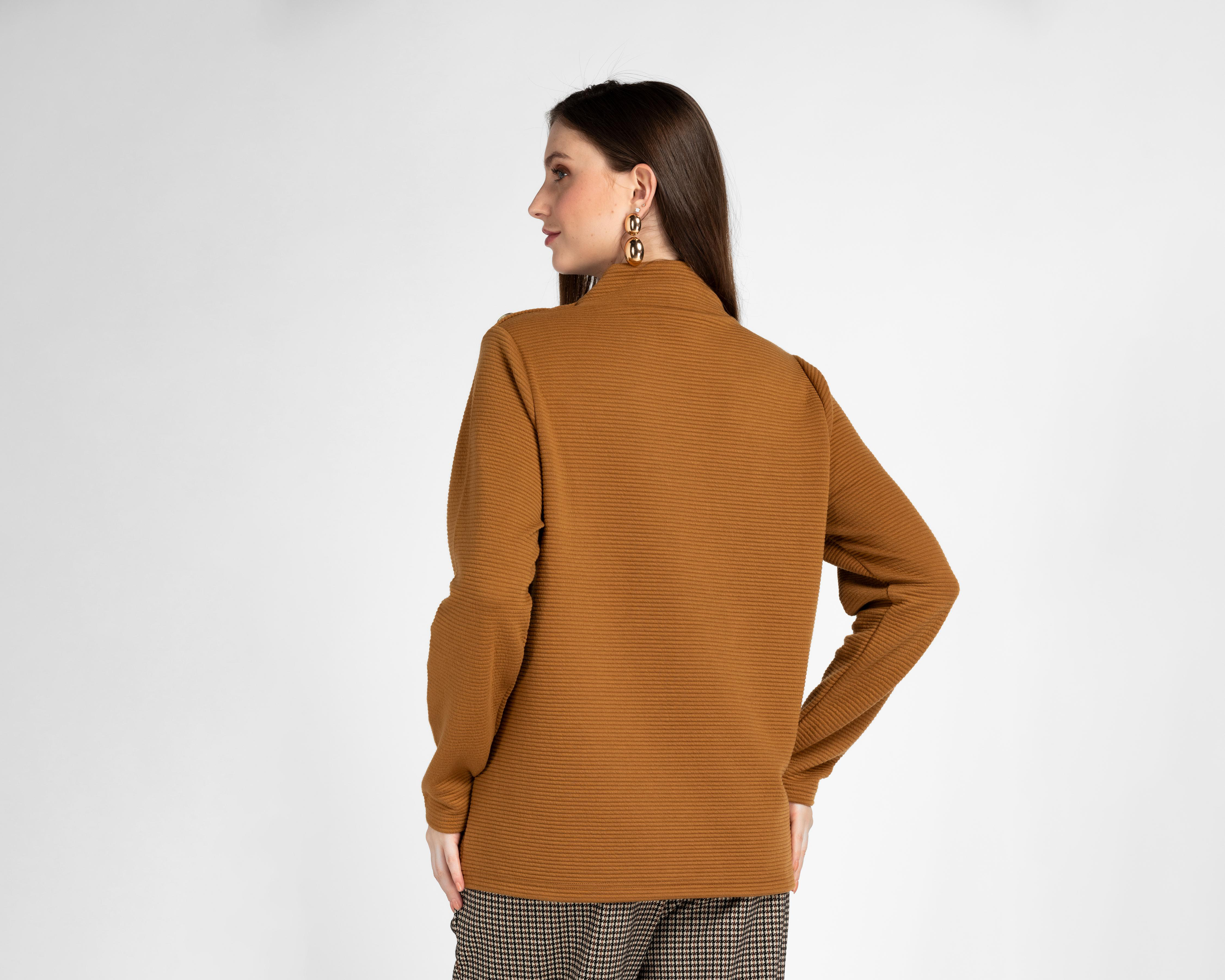 Foto 4 pulgar | Sudadera Cuello Alto Sahara para Mujer