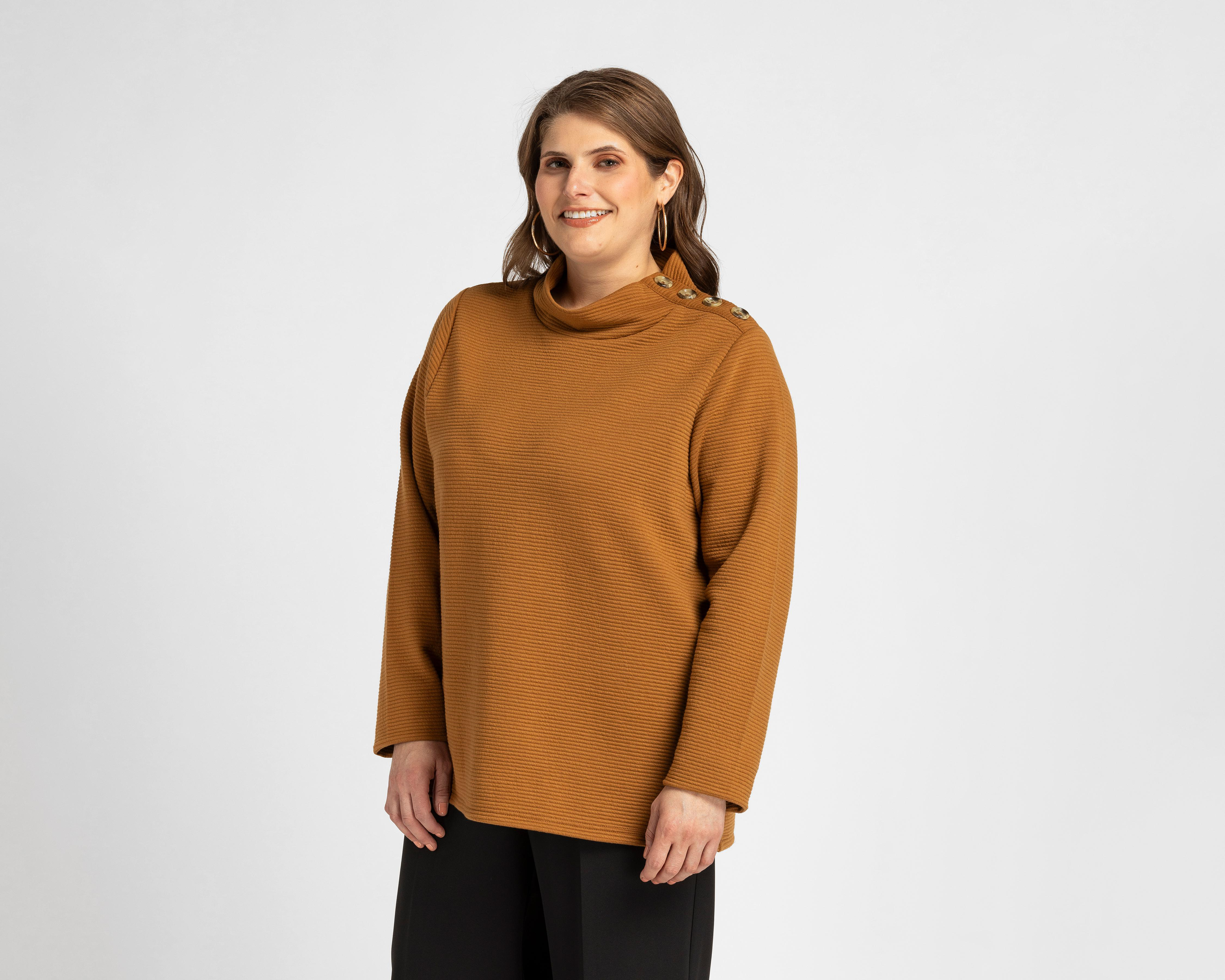 Foto 6 pulgar | Sudadera Cuello Alto Sahara para Mujer