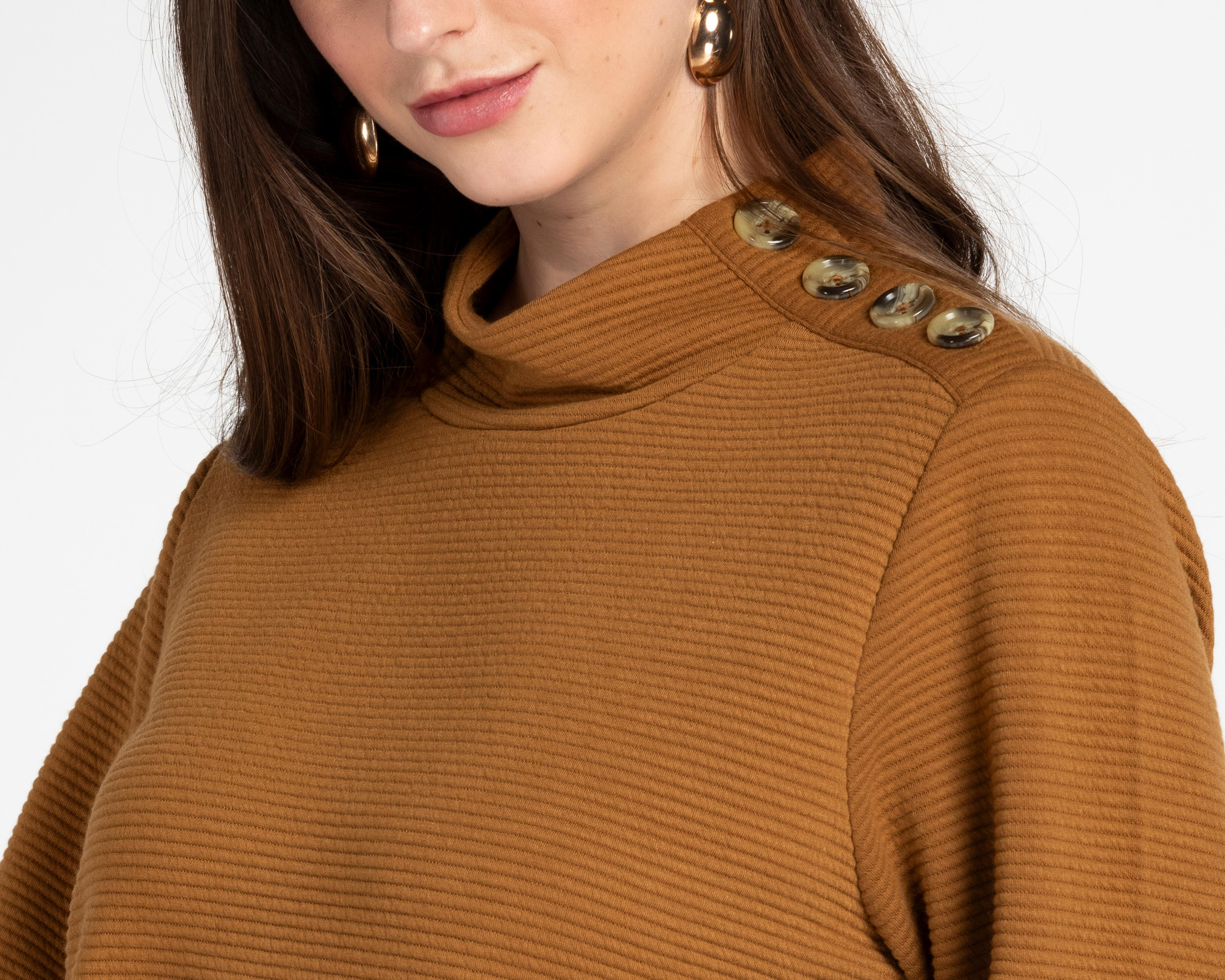 Foto 8 pulgar | Sudadera Cuello Alto Sahara para Mujer