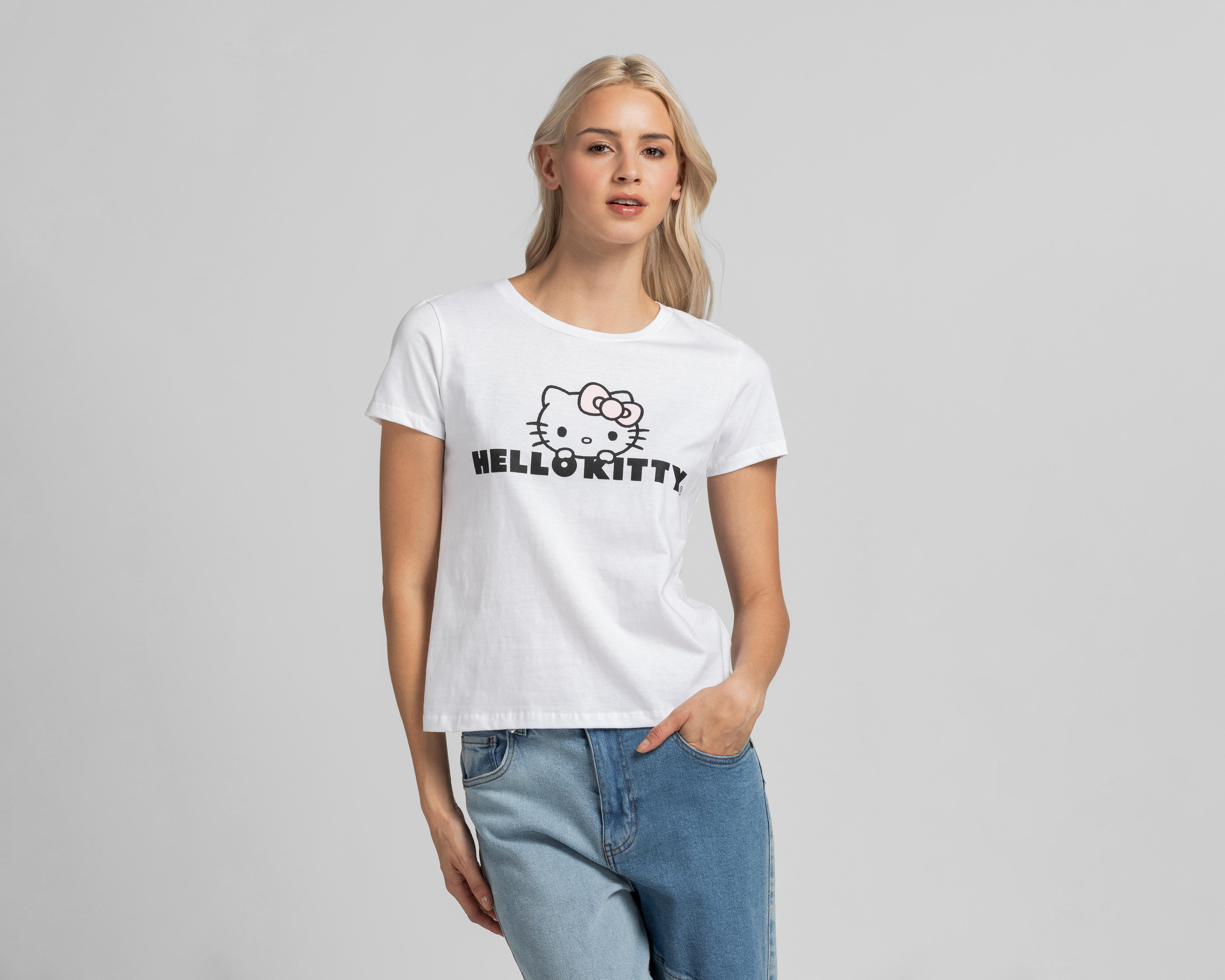 Foto 1 | Playera Hello Kitty de Algodón para Mujer
