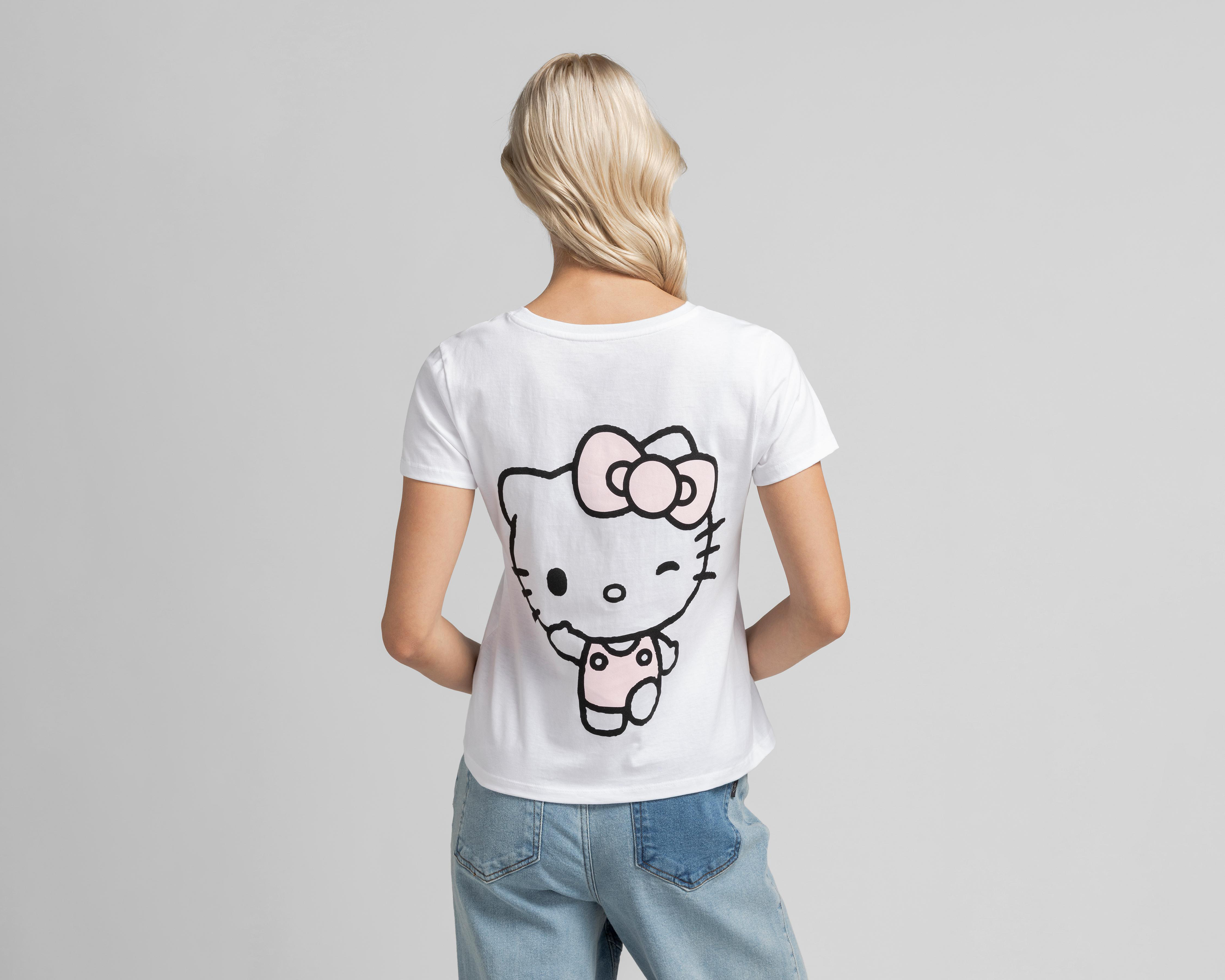 Foto 3 pulgar | Playera Hello Kitty de Algodón para Mujer
