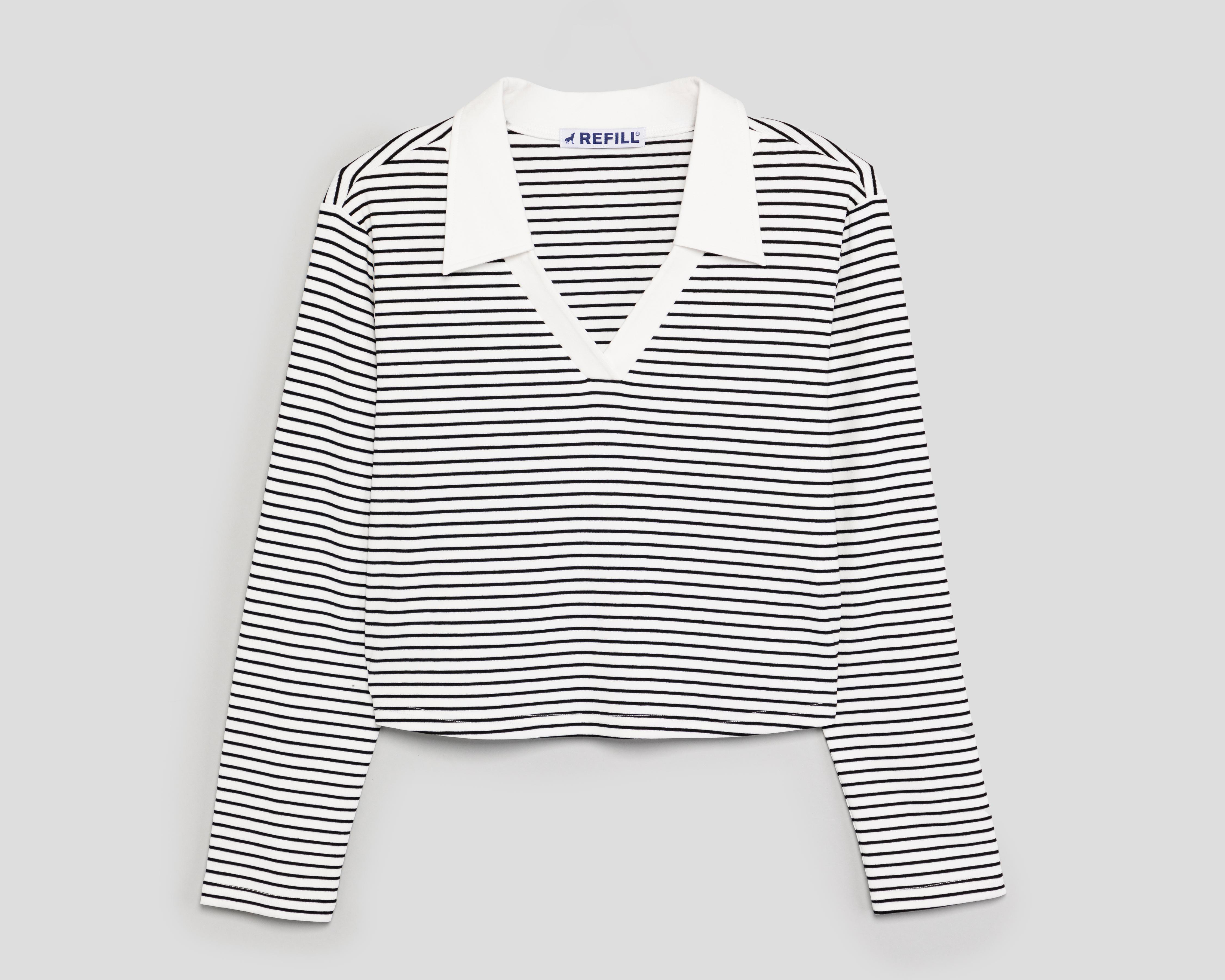 Foto 1 | Playera Refill a Rayas para Mujer