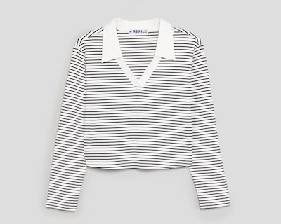 Foto 1 | Playera Refill a Rayas para Mujer