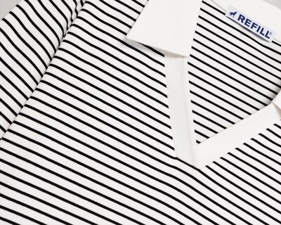 Foto 3 | Playera Refill a Rayas para Mujer