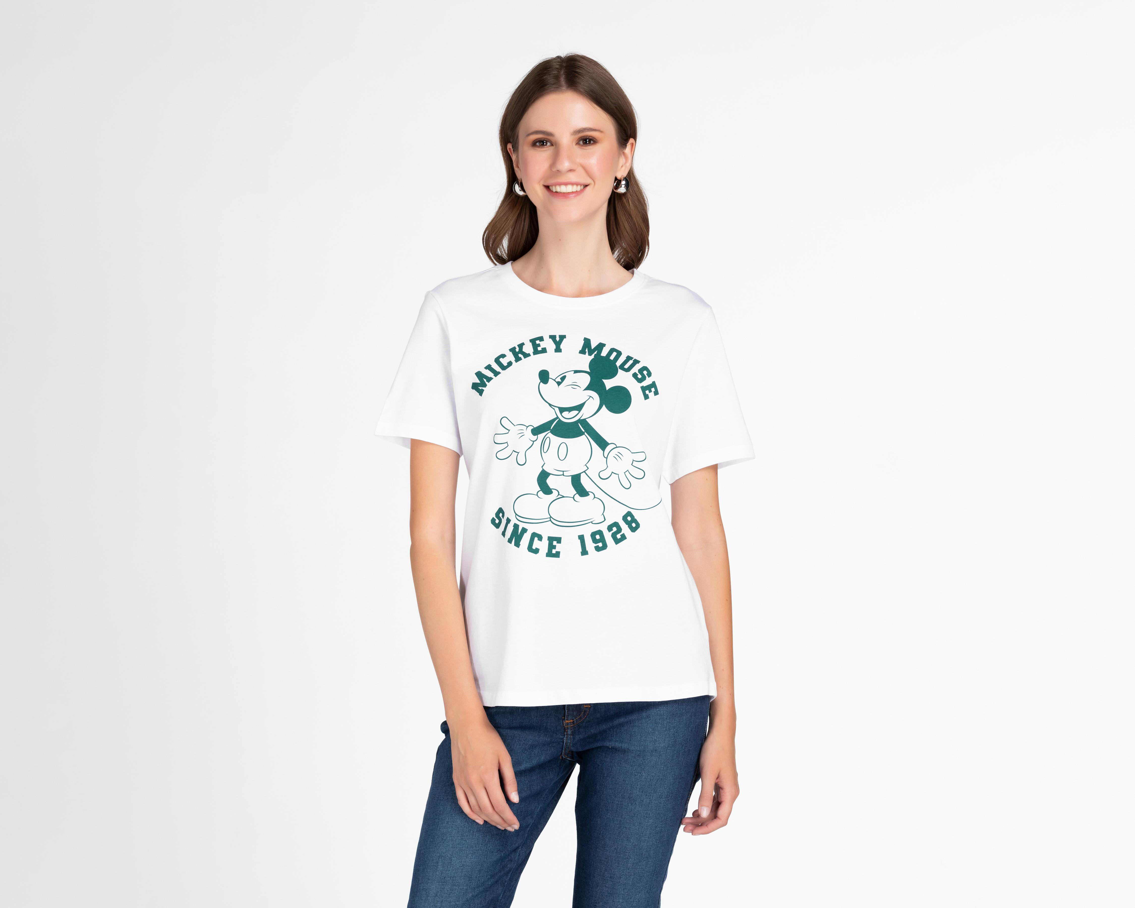 Playera Disney Mickey Mouse Manga Corta para Mujer