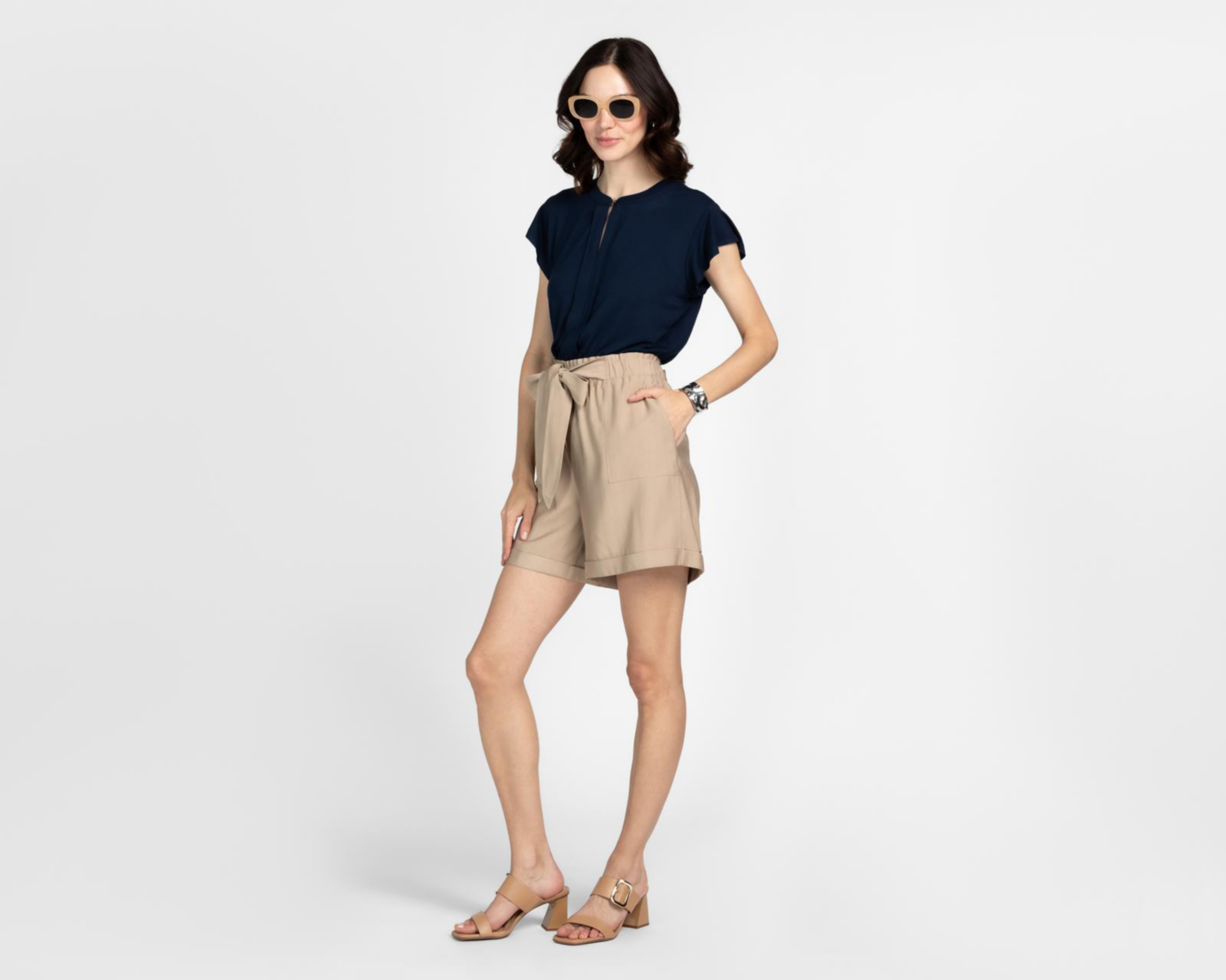 Foto 3 pulgar | Blusa Sahara Manga Corta para Mujer