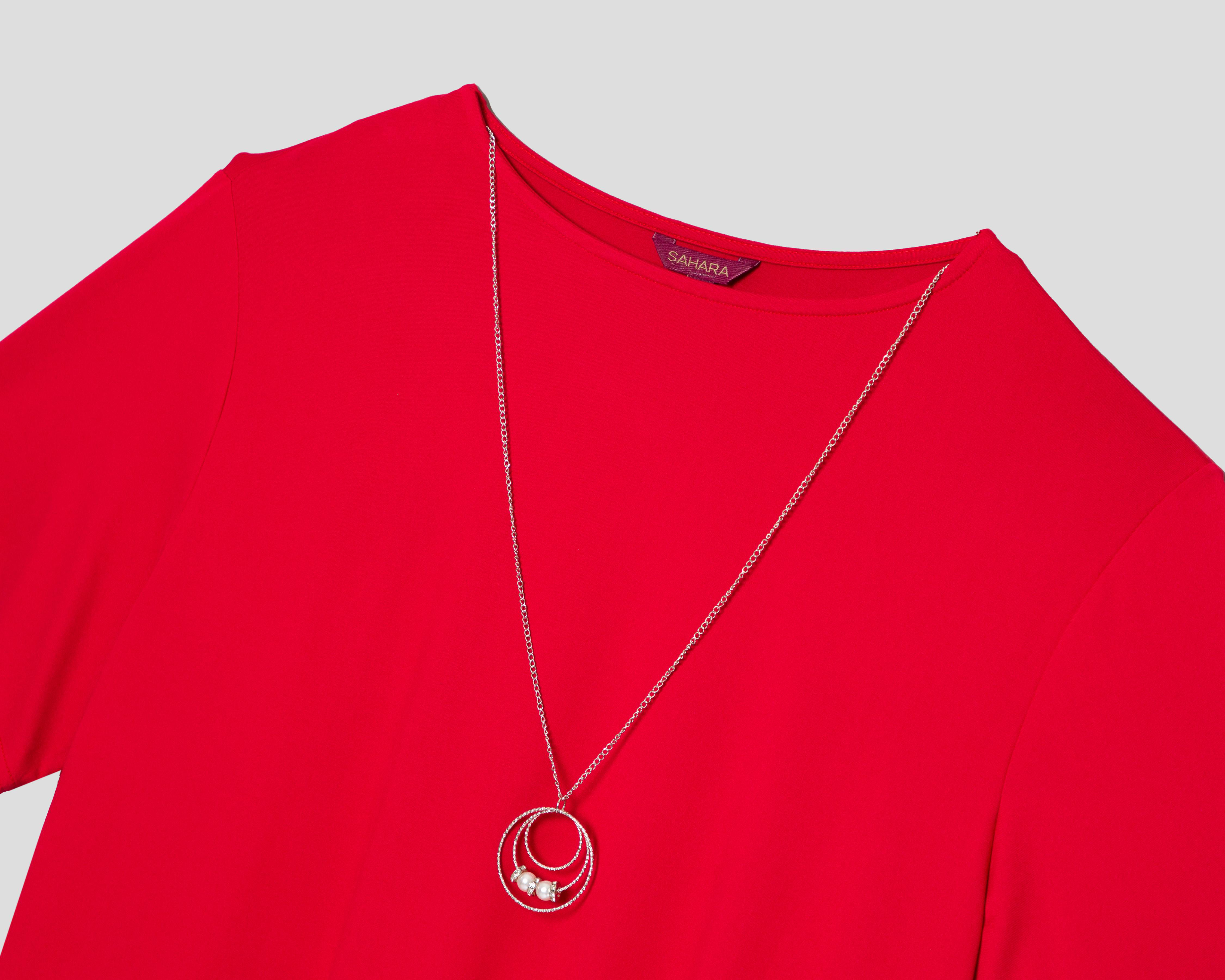 Foto 4 pulgar | Playera Sahara con Collar para Mujer