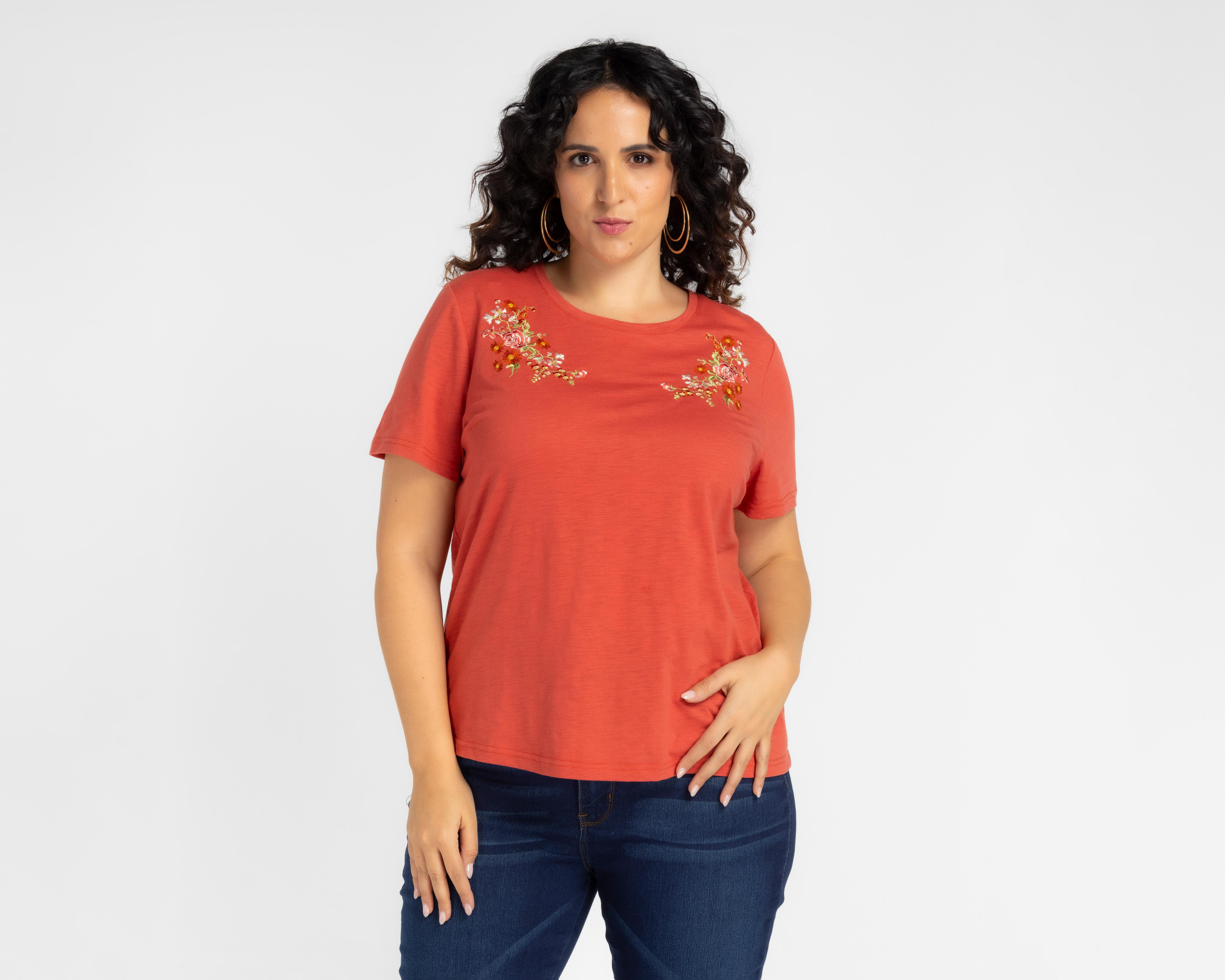 Foto 2 pulgar | Blusa Lady Sun para Mujer con Bordado de Flores