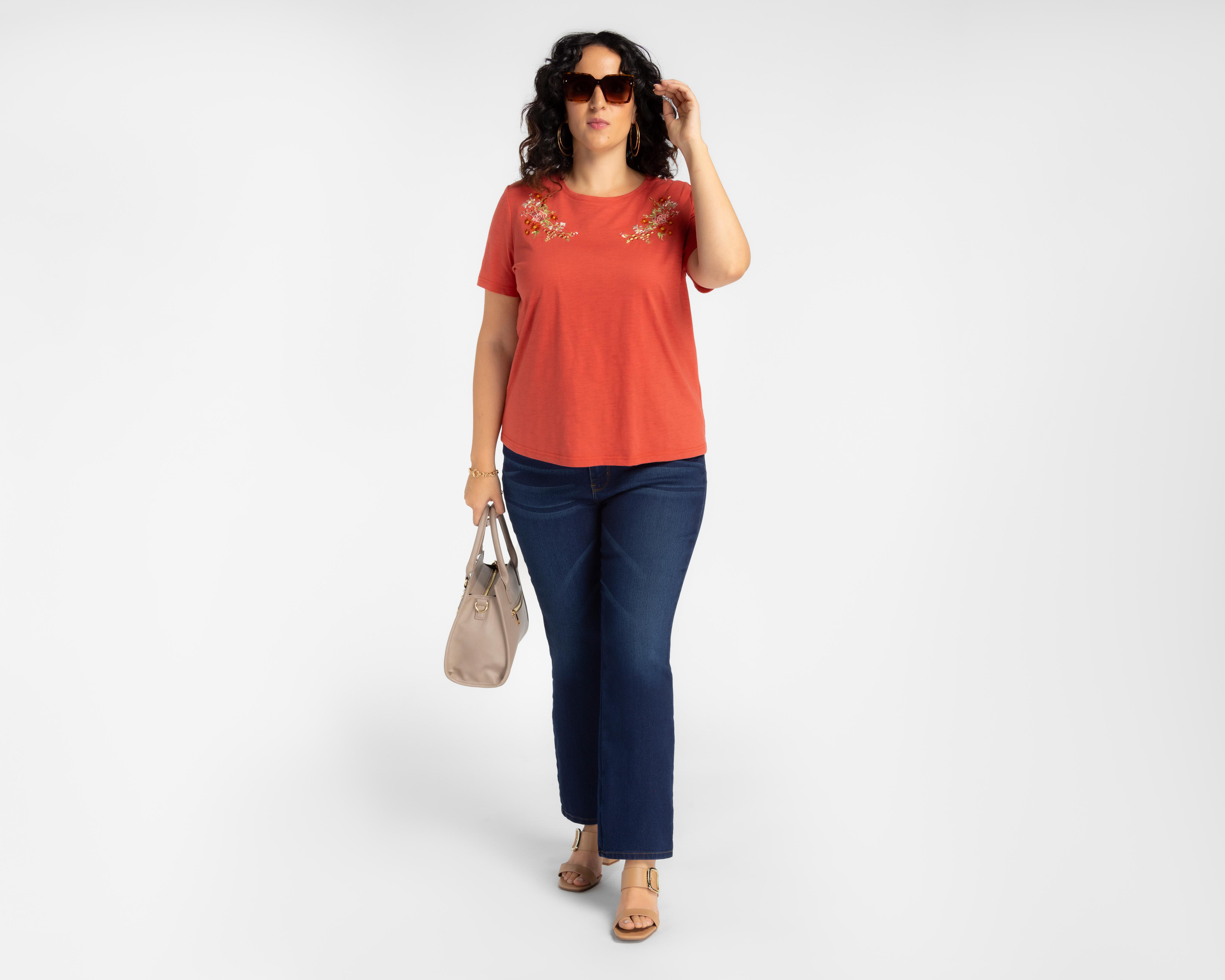 Foto 3 pulgar | Blusa Lady Sun para Mujer con Bordado de Flores