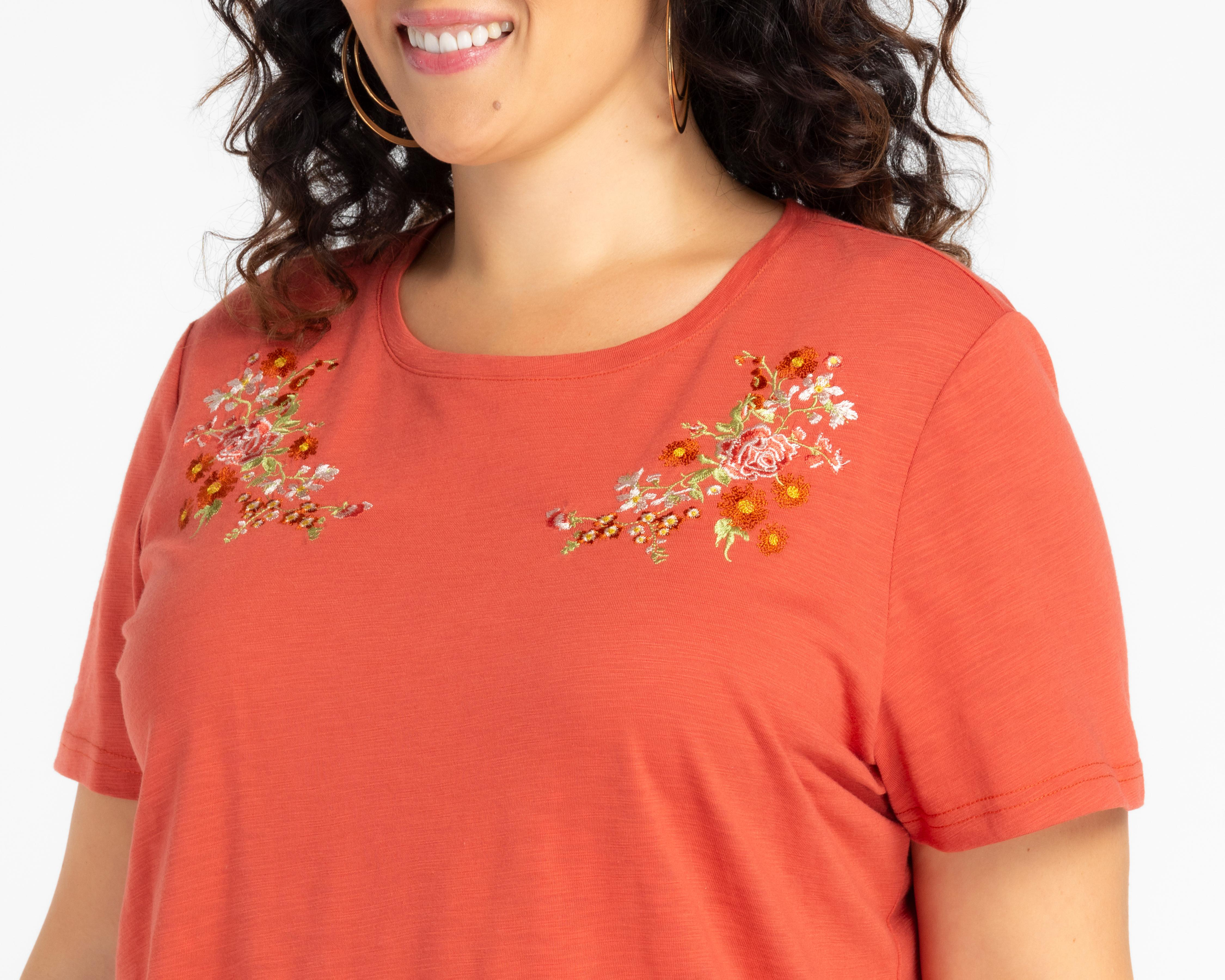 Foto 5 pulgar | Blusa Lady Sun para Mujer con Bordado de Flores