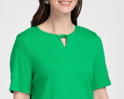 Foto 4 | Blusa Lady Sun Manga Corta Verde para Mujer