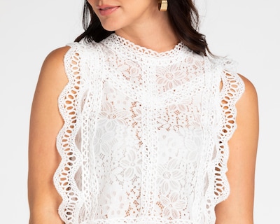 Foto 4 | Blusa Jennifer Lopez Blanca para Mujer