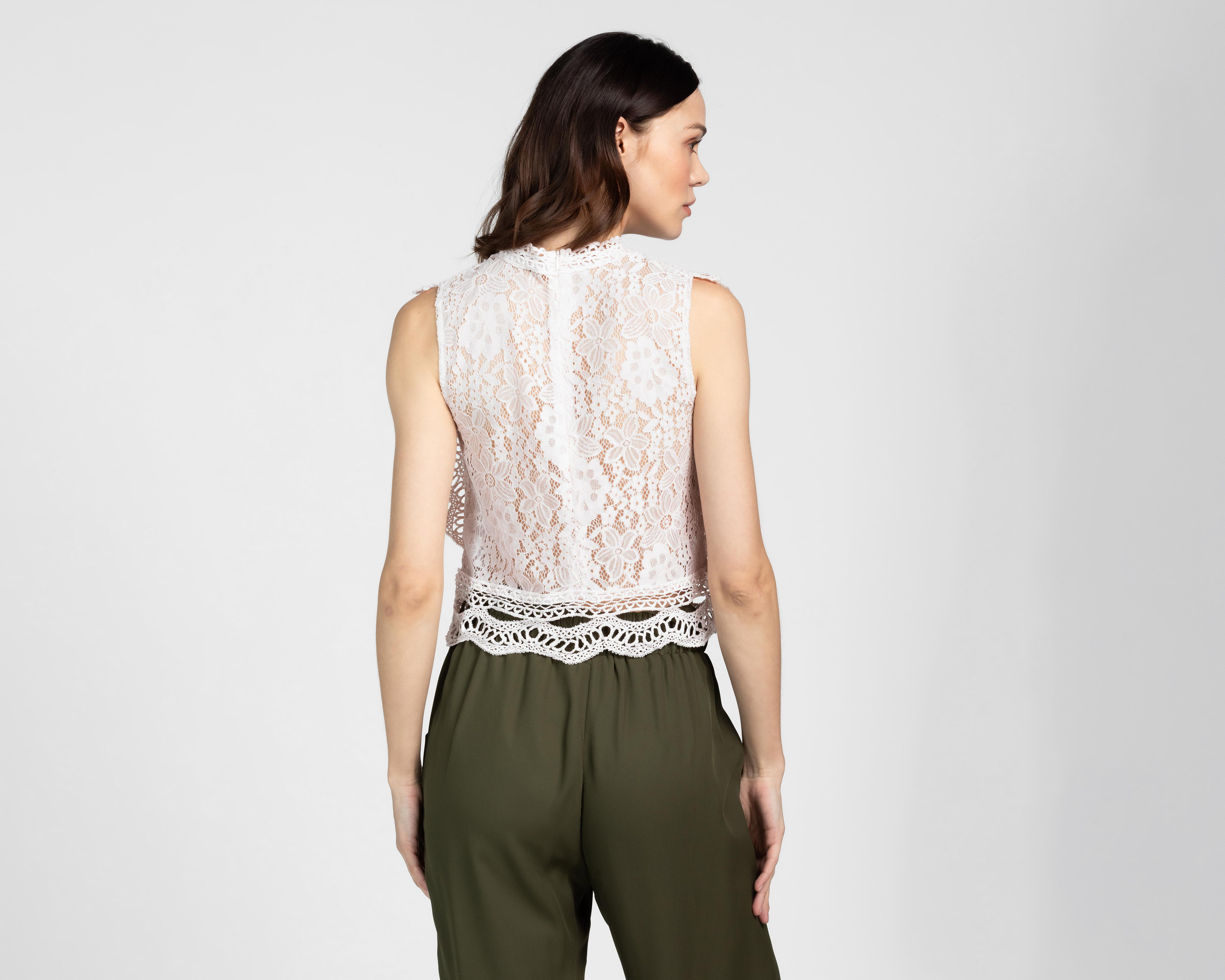 Foto 4 pulgar | Blusa Jennifer Lopez de Encaje para Mujer