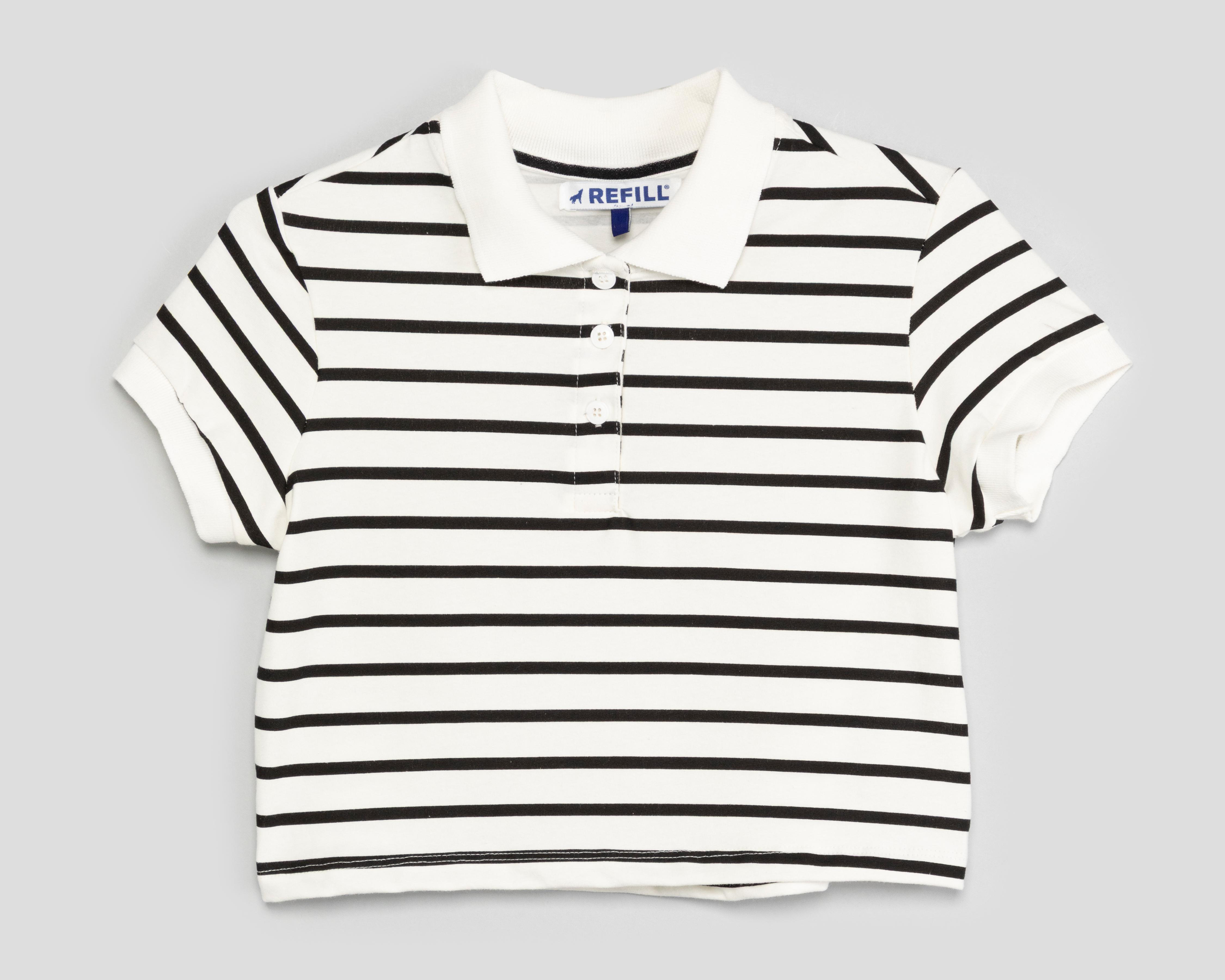 Foto 2 pulgar | Playera Polo Refill Manga Corta Blanca Juvenil