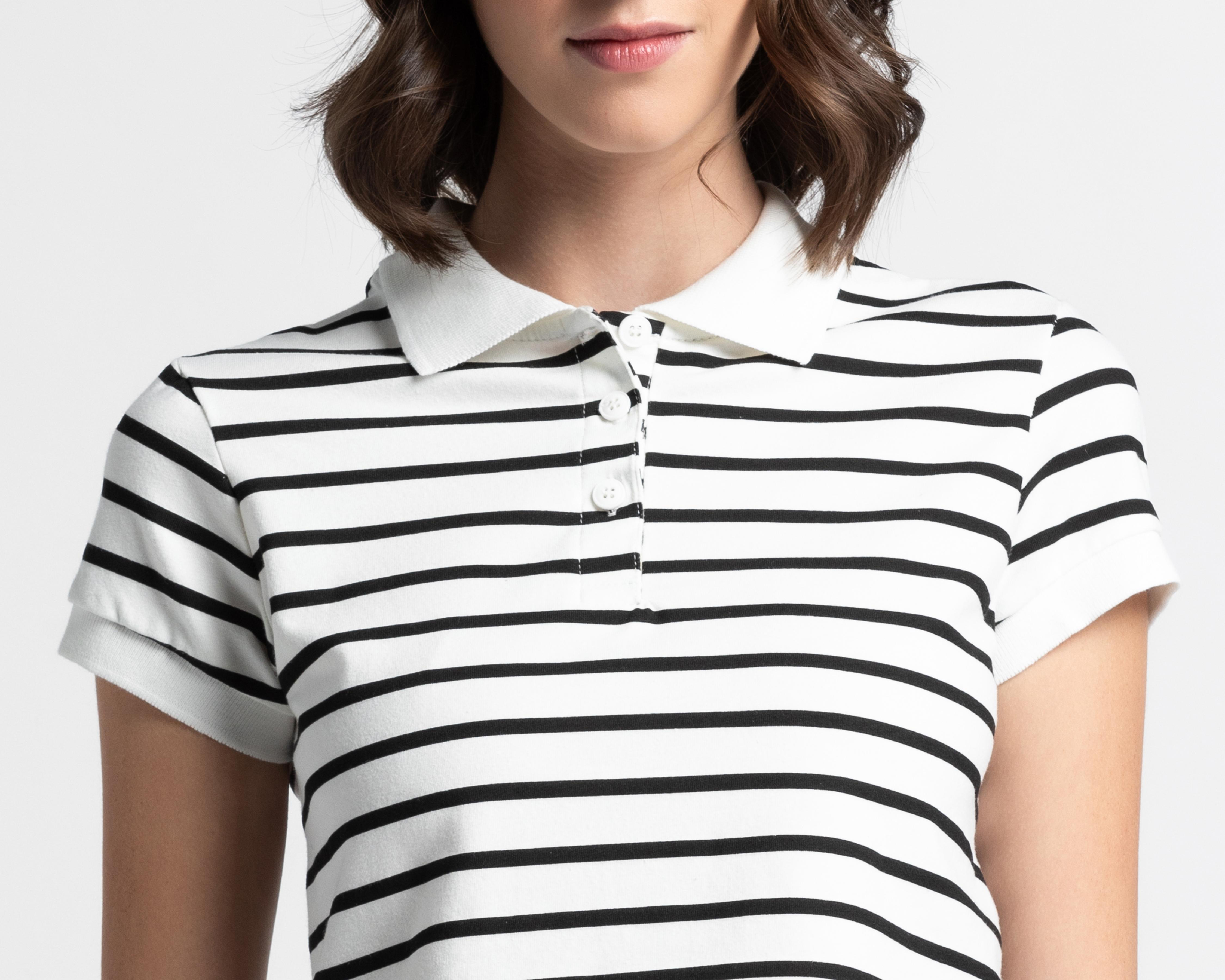 Foto 4 | Playera Polo Refill Manga Corta Blanca Juvenil