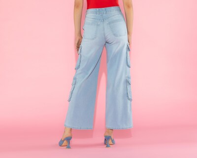 Foto 3 | Jeans Thinner Culotte con Bolsas Cargo