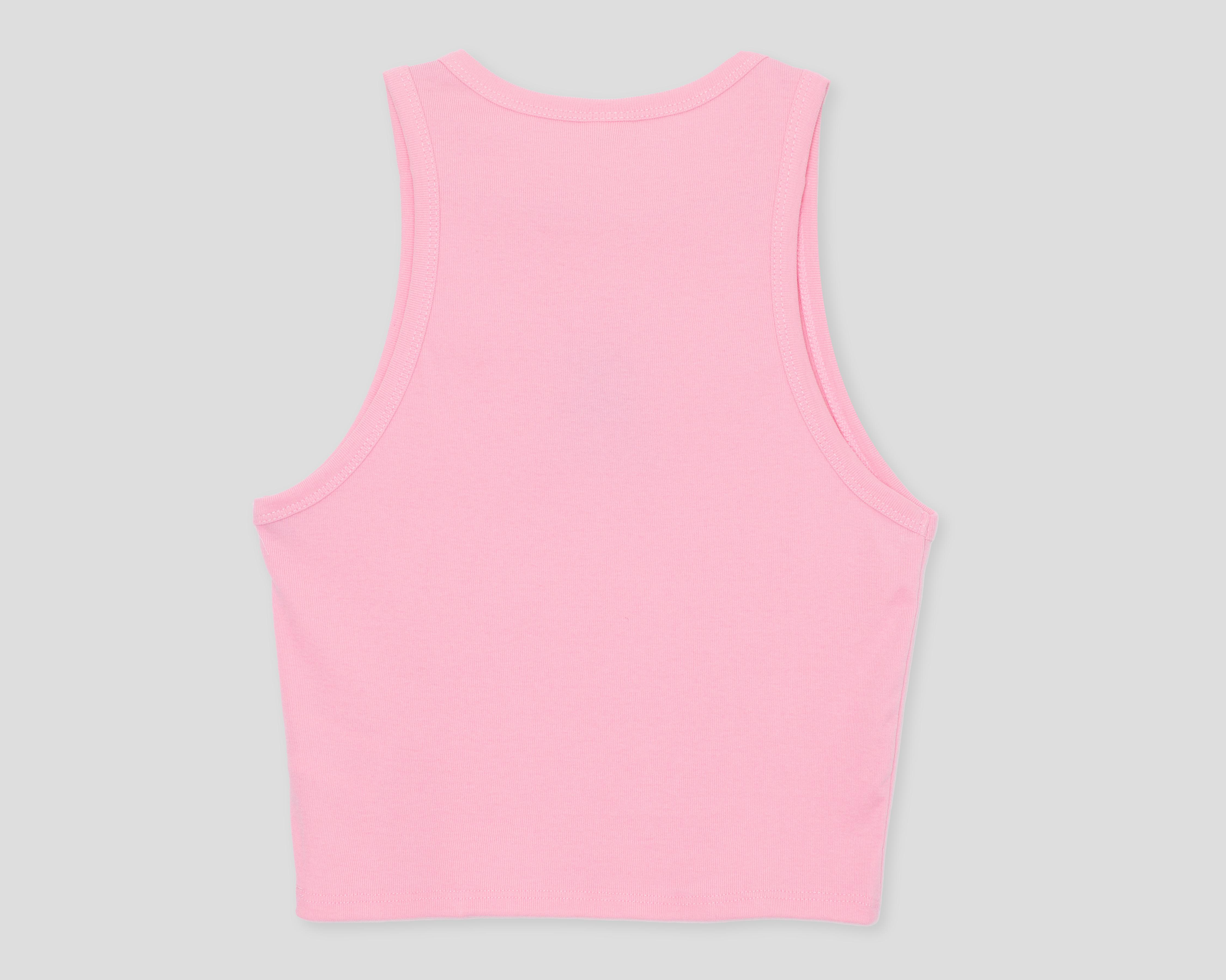 Foto 3 pulgar | Crop Top Rosa Disney Stitch para Mujer