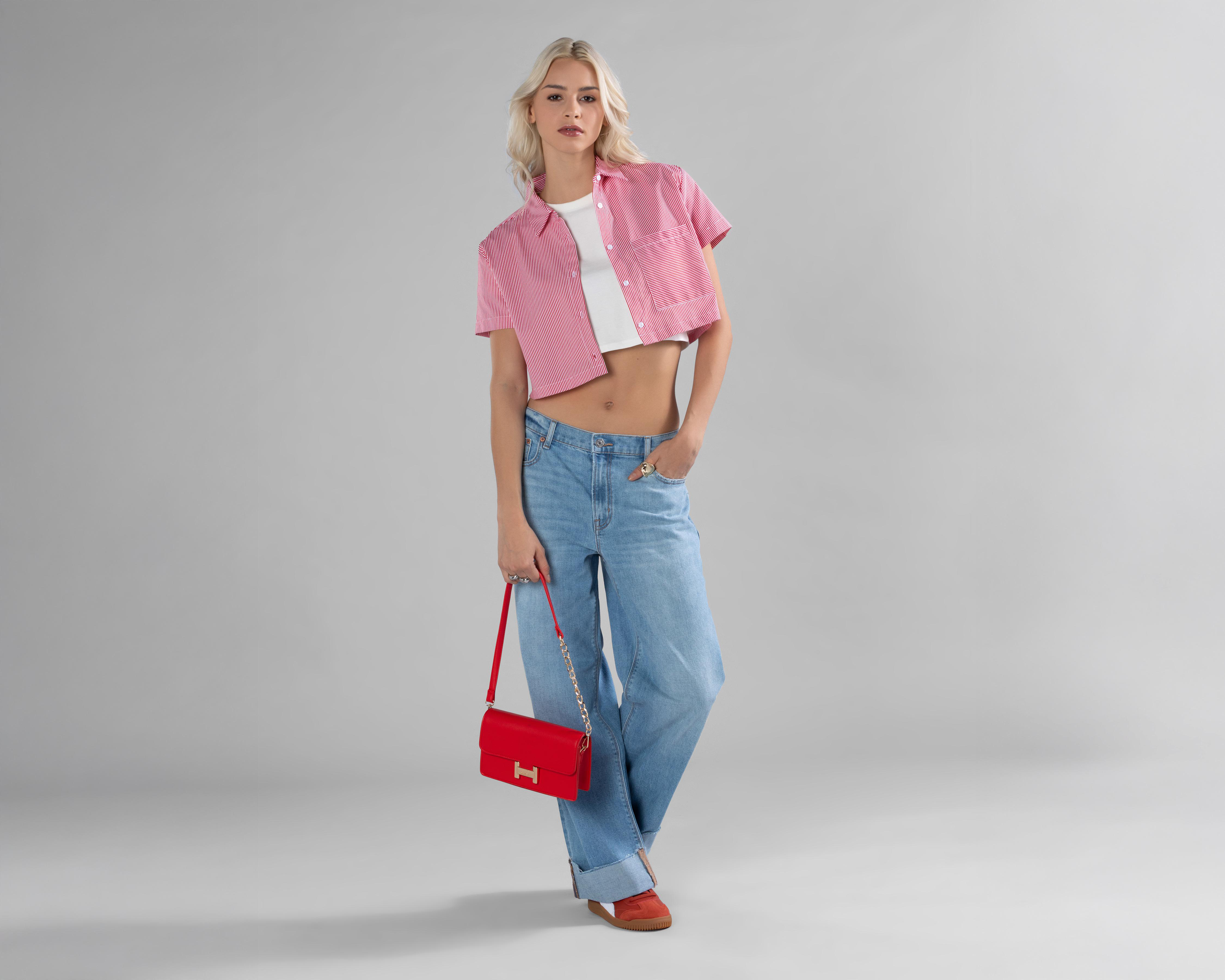 Foto 2 pulgar | Blusa Strona a Rayas para Mujer