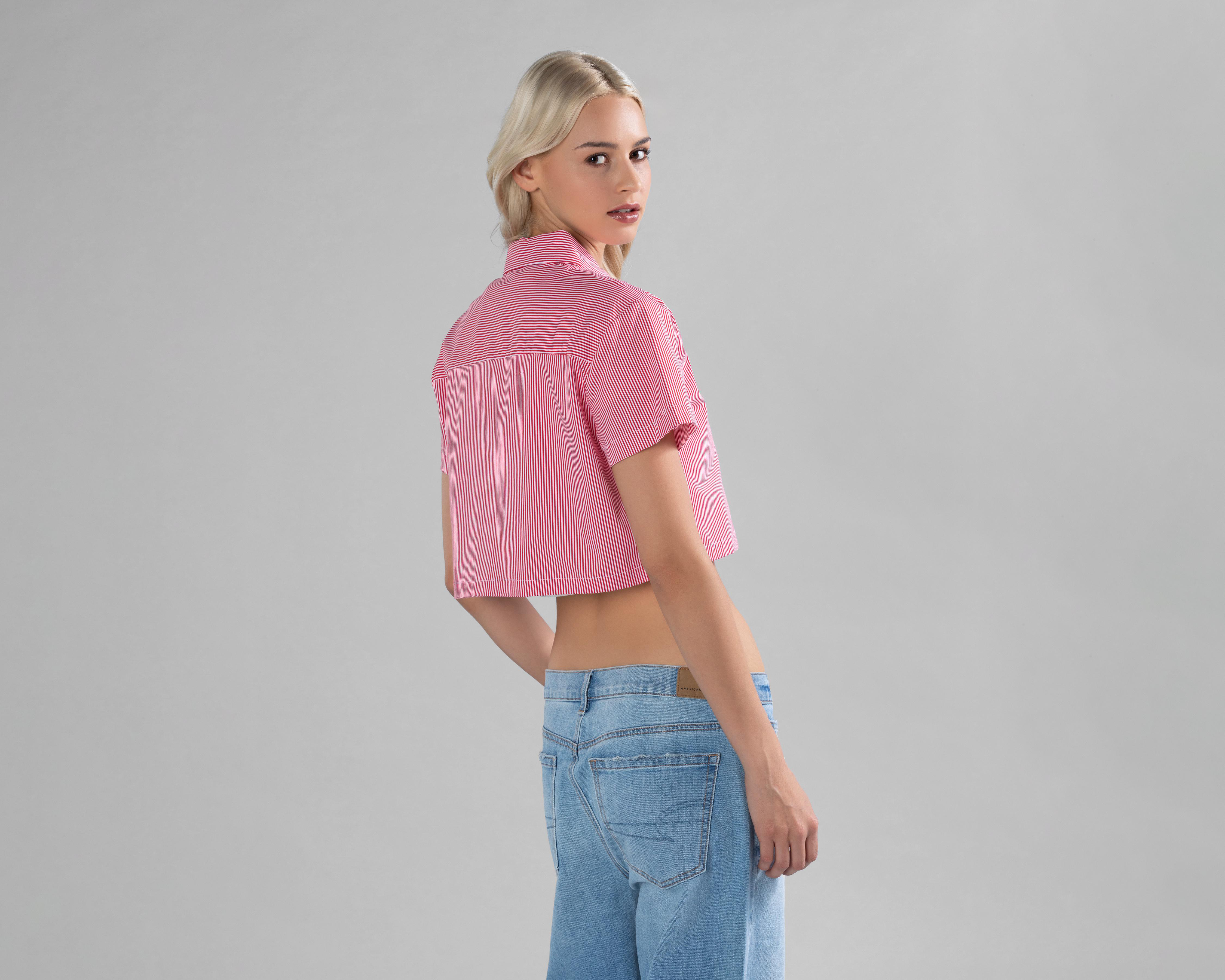 Foto 4 pulgar | Blusa Strona a Rayas para Mujer