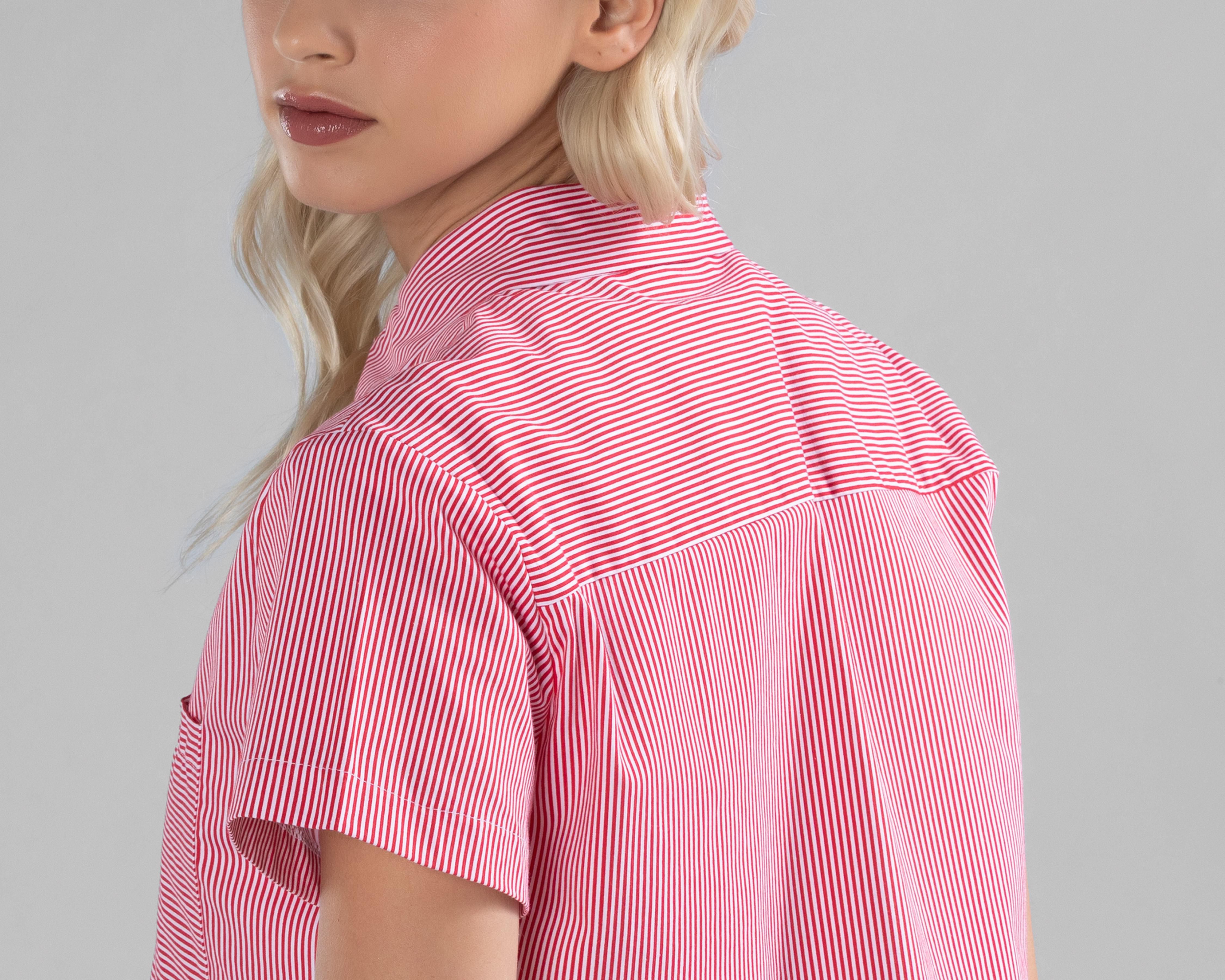 Foto 5 pulgar | Blusa Strona a Rayas para Mujer
