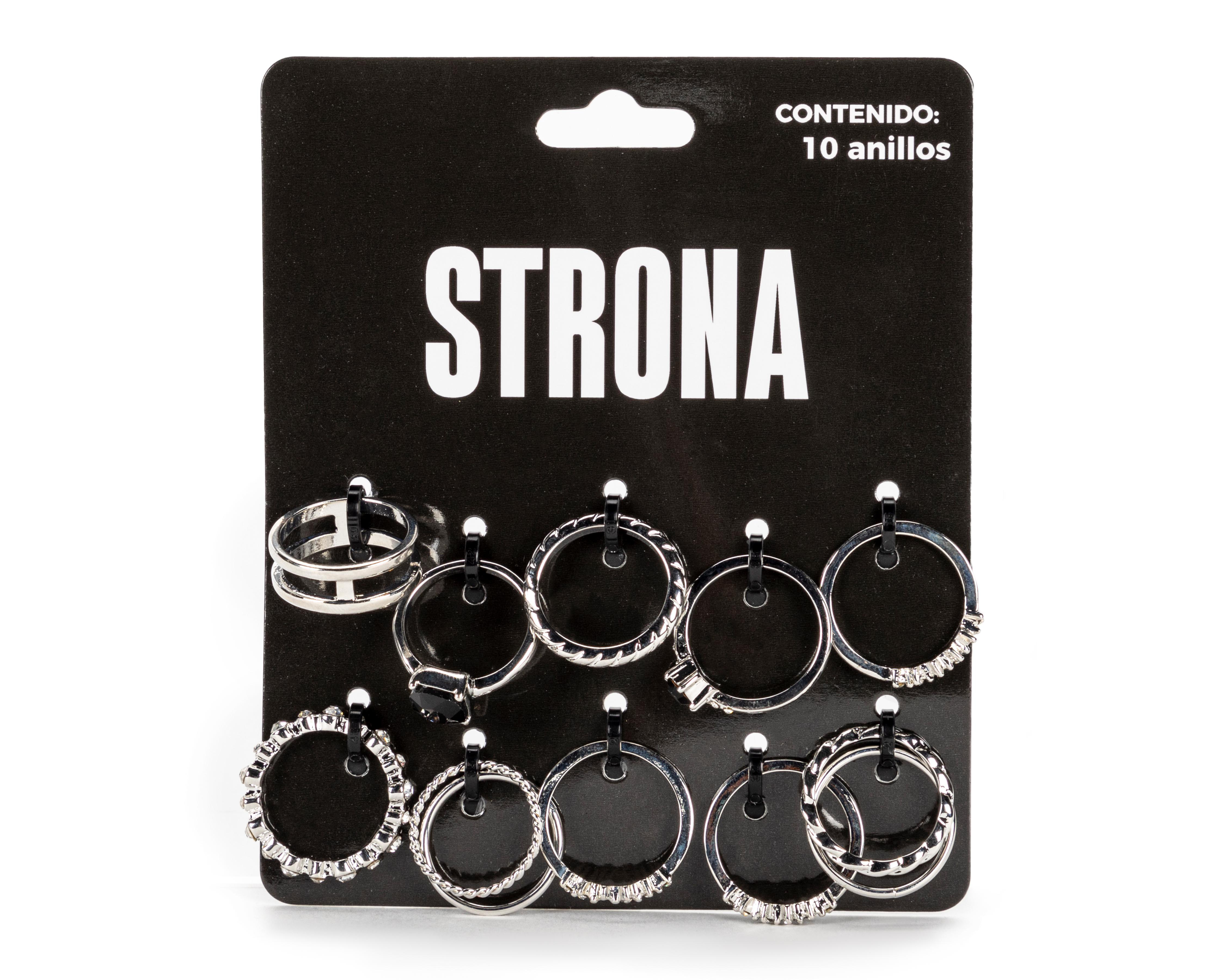Foto 1 | Anillo de Metal Strona 10 Piezas