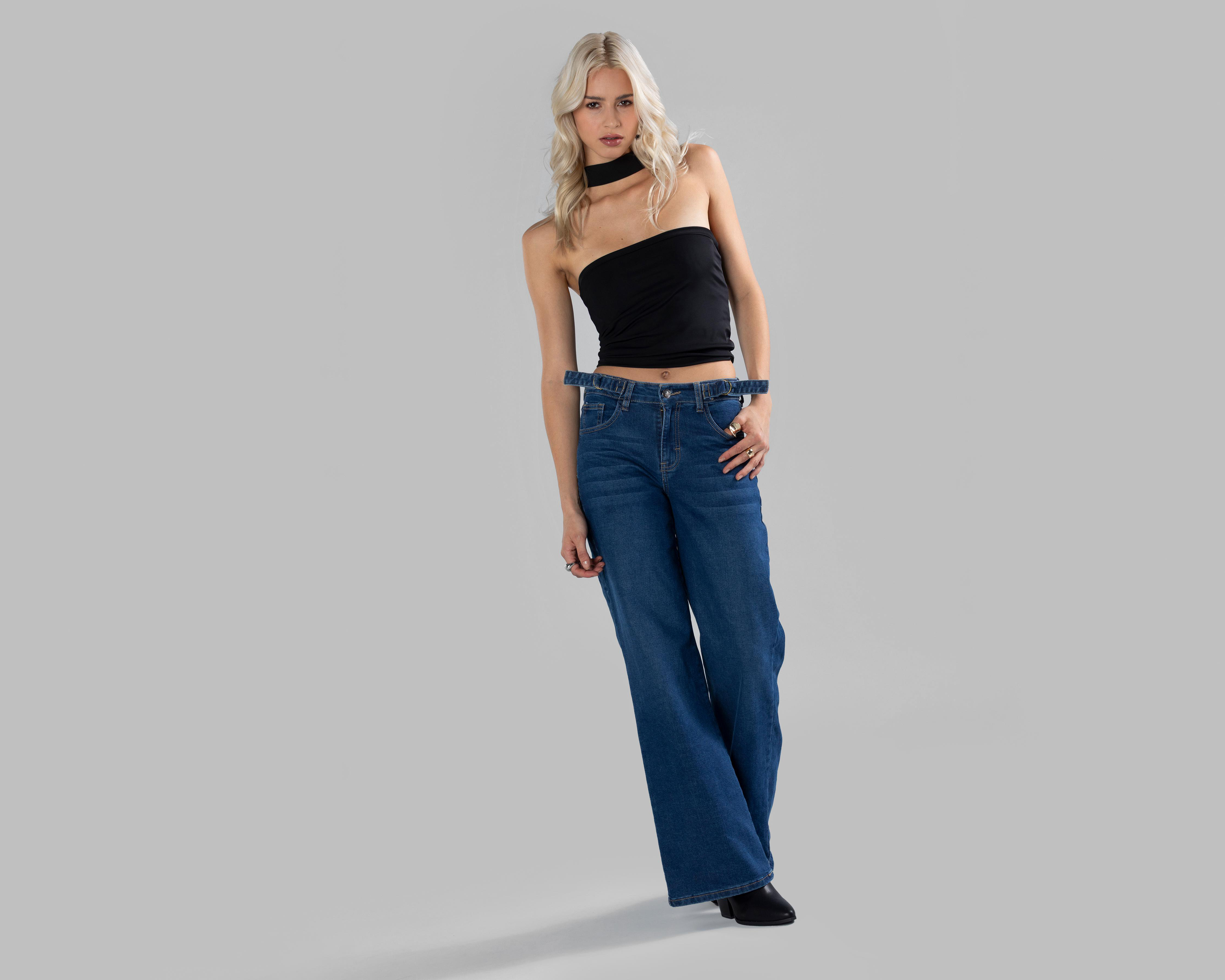 Foto 2 pulgar | Crop Top Strona Negro para Mujer