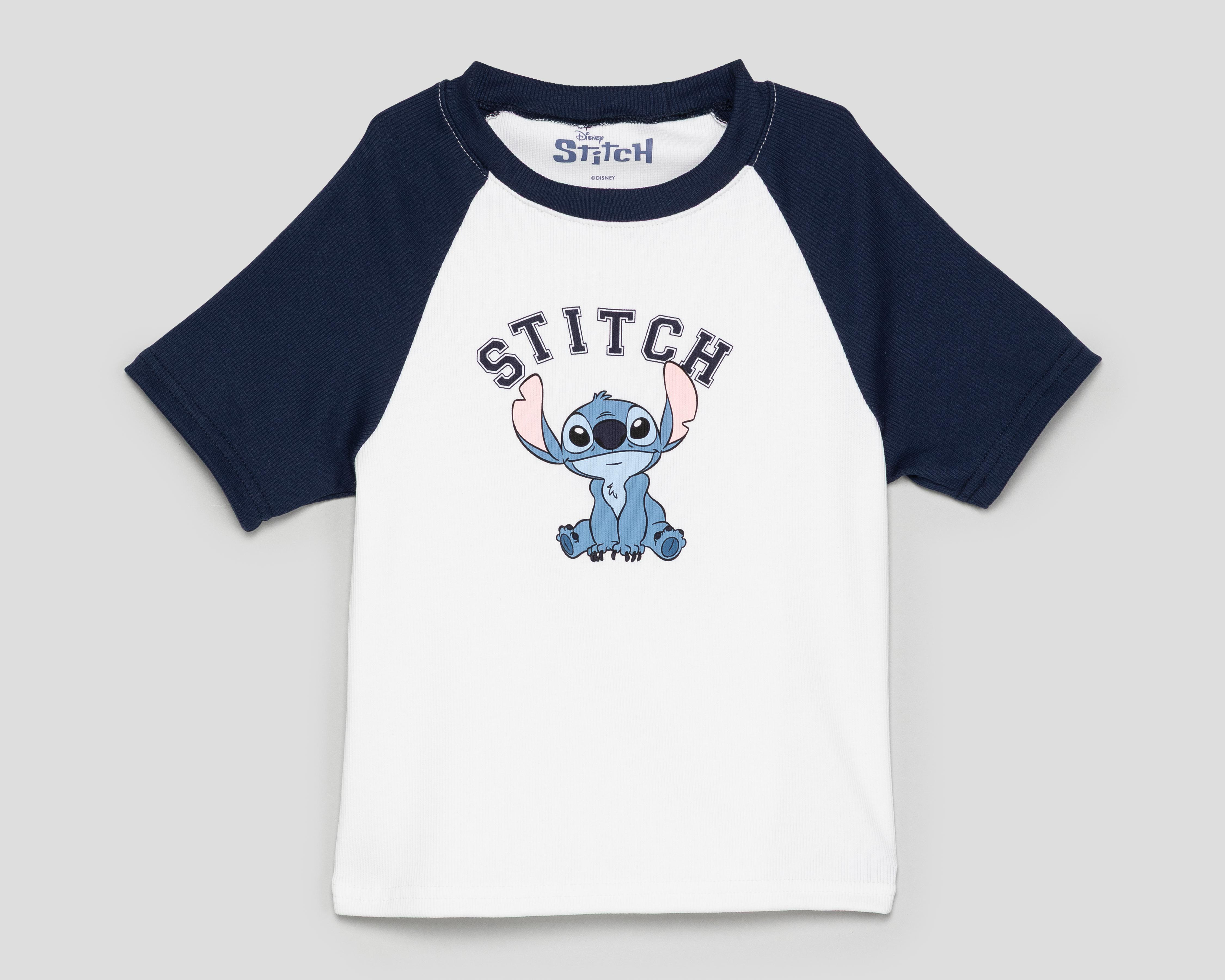 Foto 2 pulgar | Playera Manga Corta Disney Lilo & Stitch para Mujer
