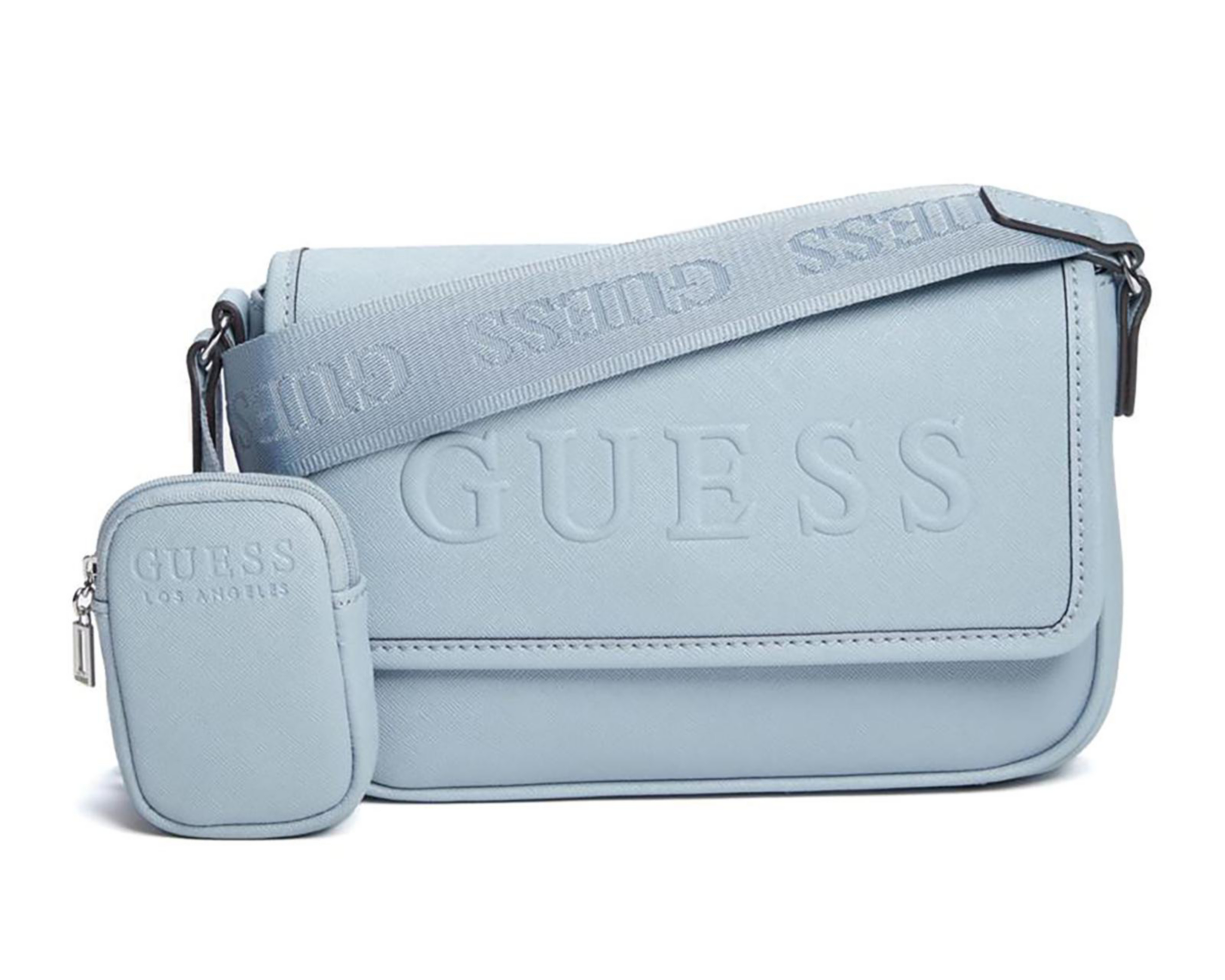 Foto 2 pulgar | Bolsa Cruzada Guess Haddington con Monedero