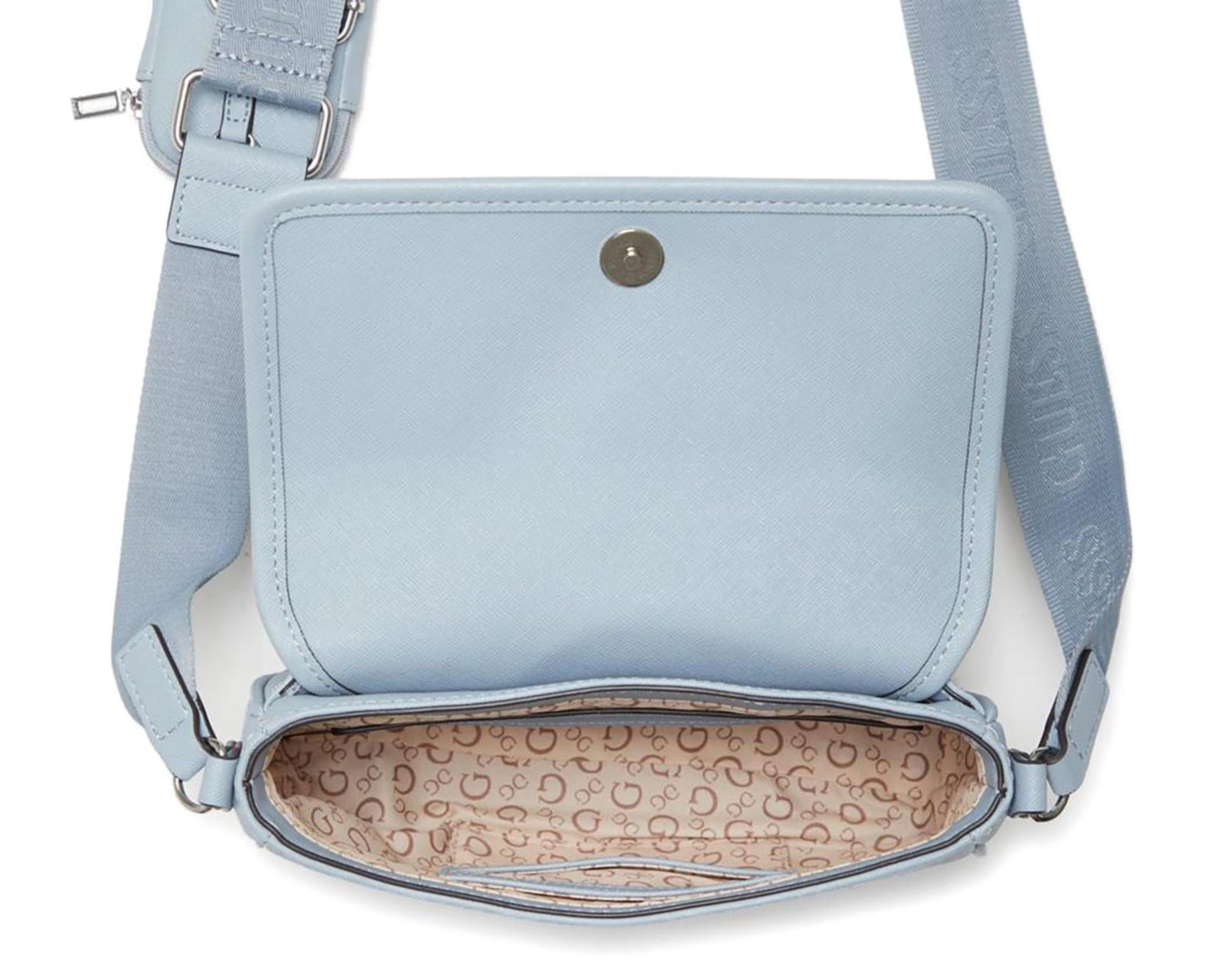 Foto 4 pulgar | Bolsa Cruzada Guess Haddington con Monedero
