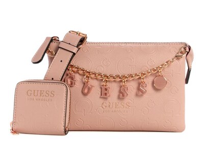 Foto 1 | Bolsa Cruzada Guess Amaranthta con Monedero