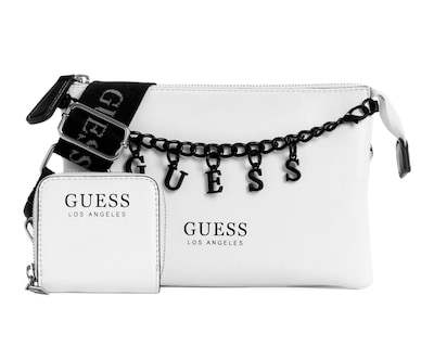 Foto 1 | Bolsa Cruzada Guess Amaranthta con Monedero