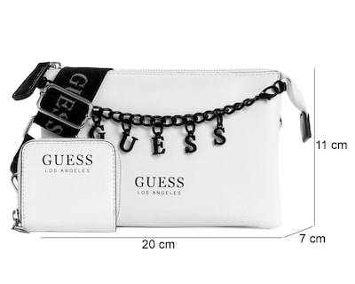 Foto 4 | Bolsa Cruzada Guess Amaranthta con Monedero