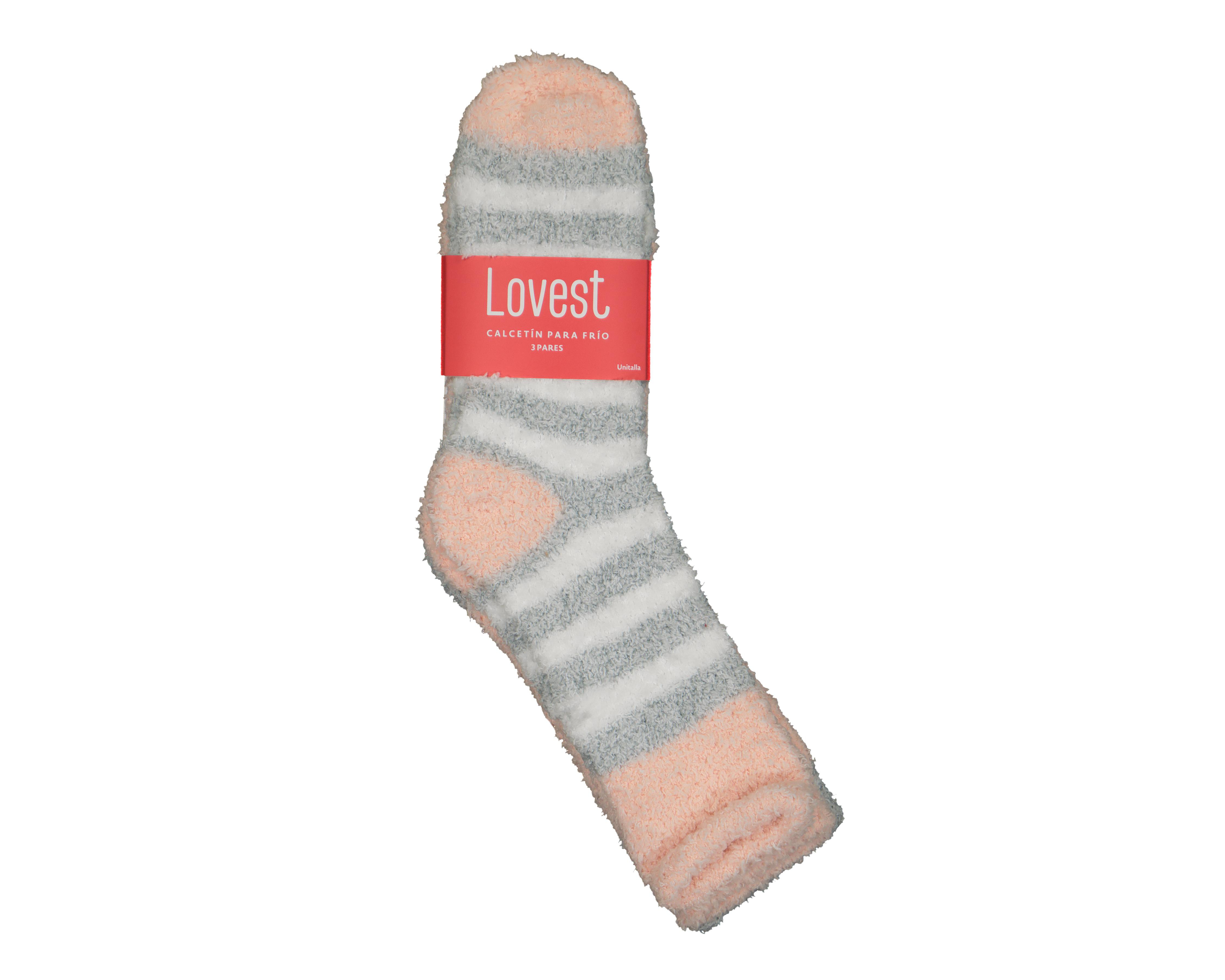 Foto 3 | Calcetas Largas Lovest Gruesas para Mujer 3 Pares
