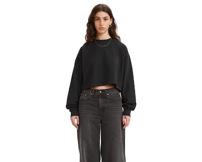 Foto 1 | Sudadera de Algodón Negra Levi's para Mujer