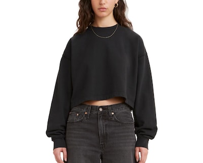 Foto 4 | Sudadera de Algodón Negra Levi's para Mujer