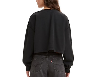 Foto 5 | Sudadera de Algodón Negra Levi's para Mujer